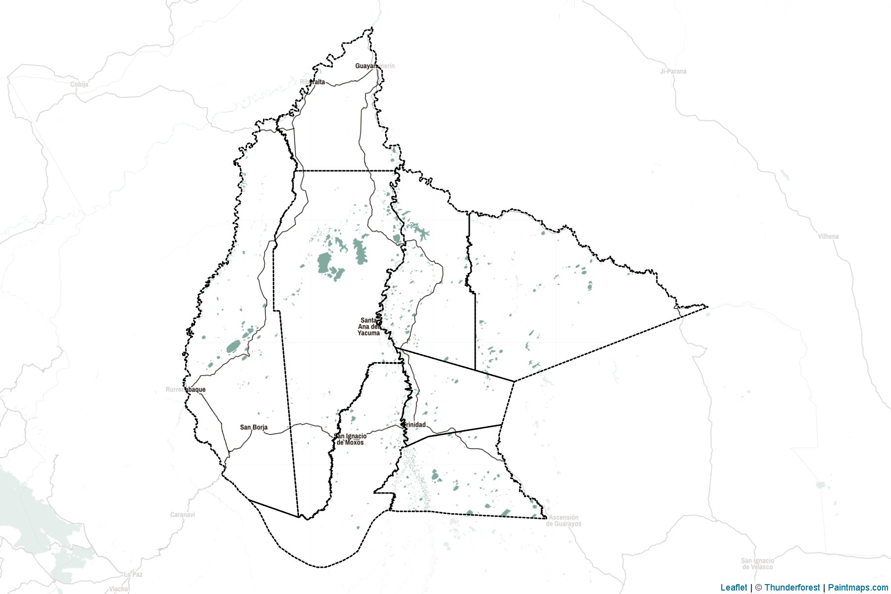 El Beni (Bolivia) Map Cropping Samples-2