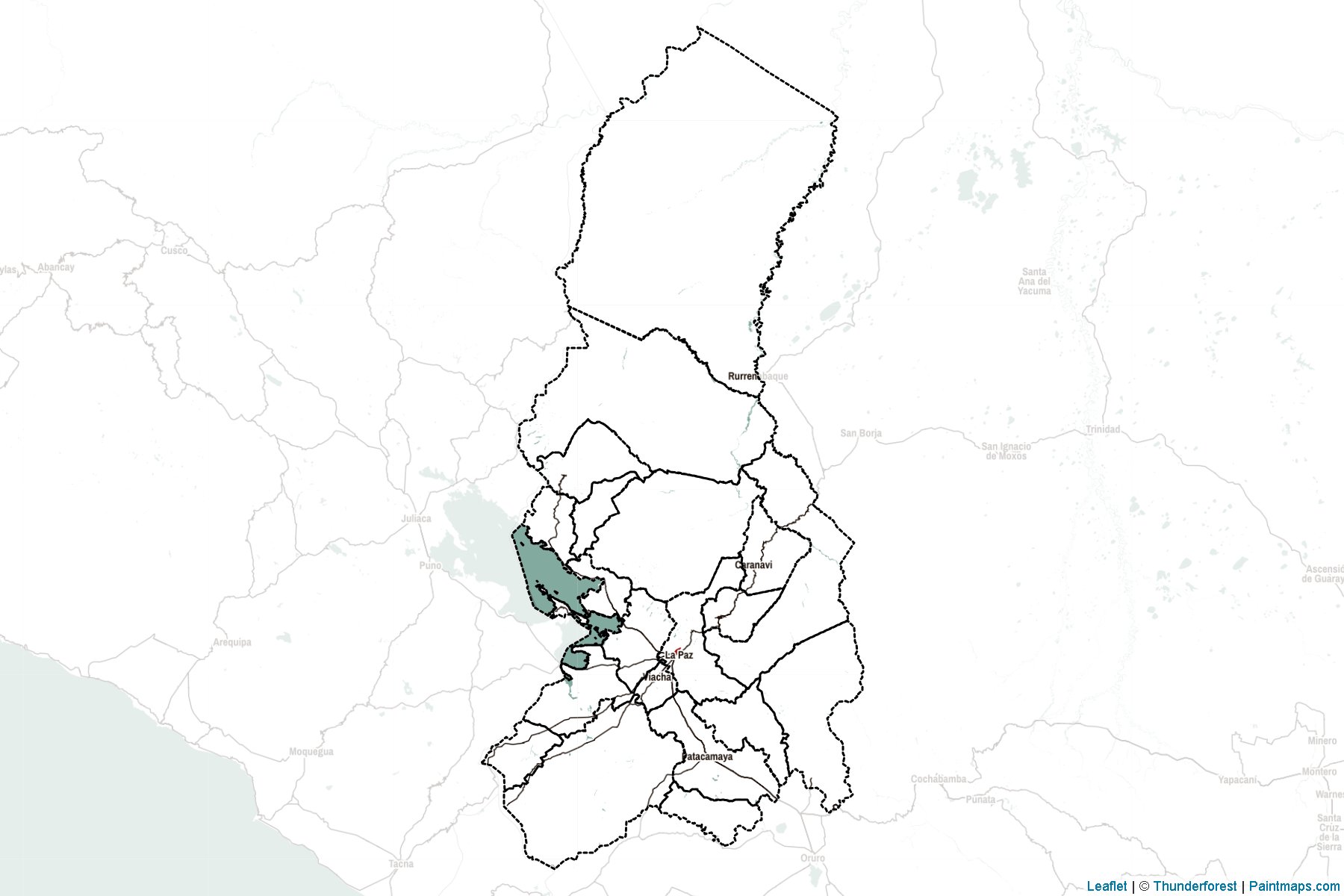 Muestras de recorte de mapas La Paz (Bolivia)-2