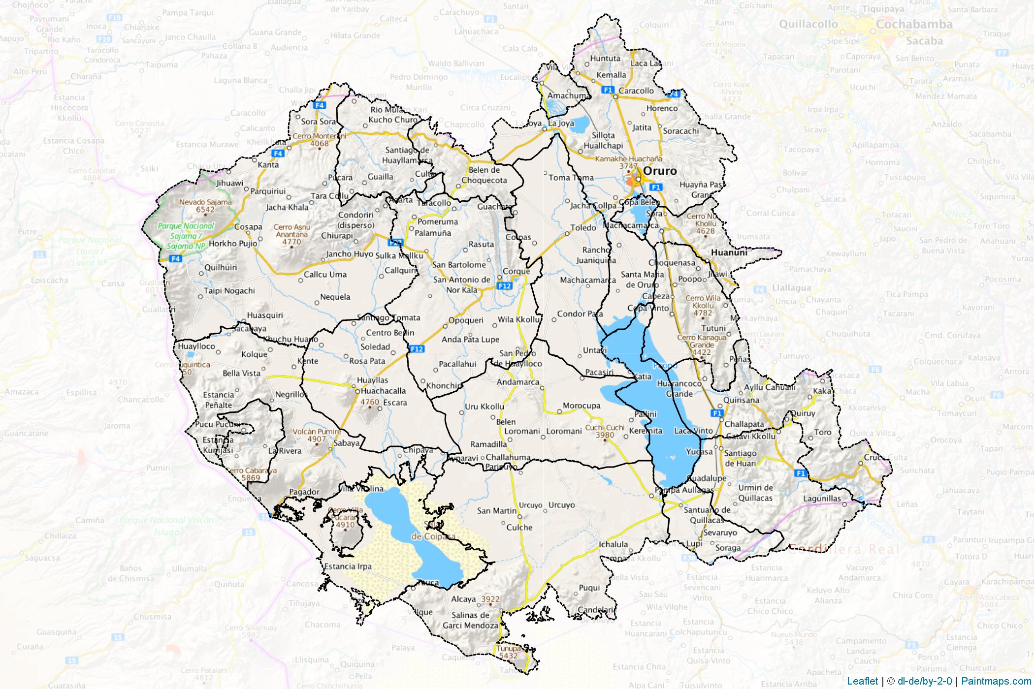 Muestras de recorte de mapas Oruro (Bolivia)-1