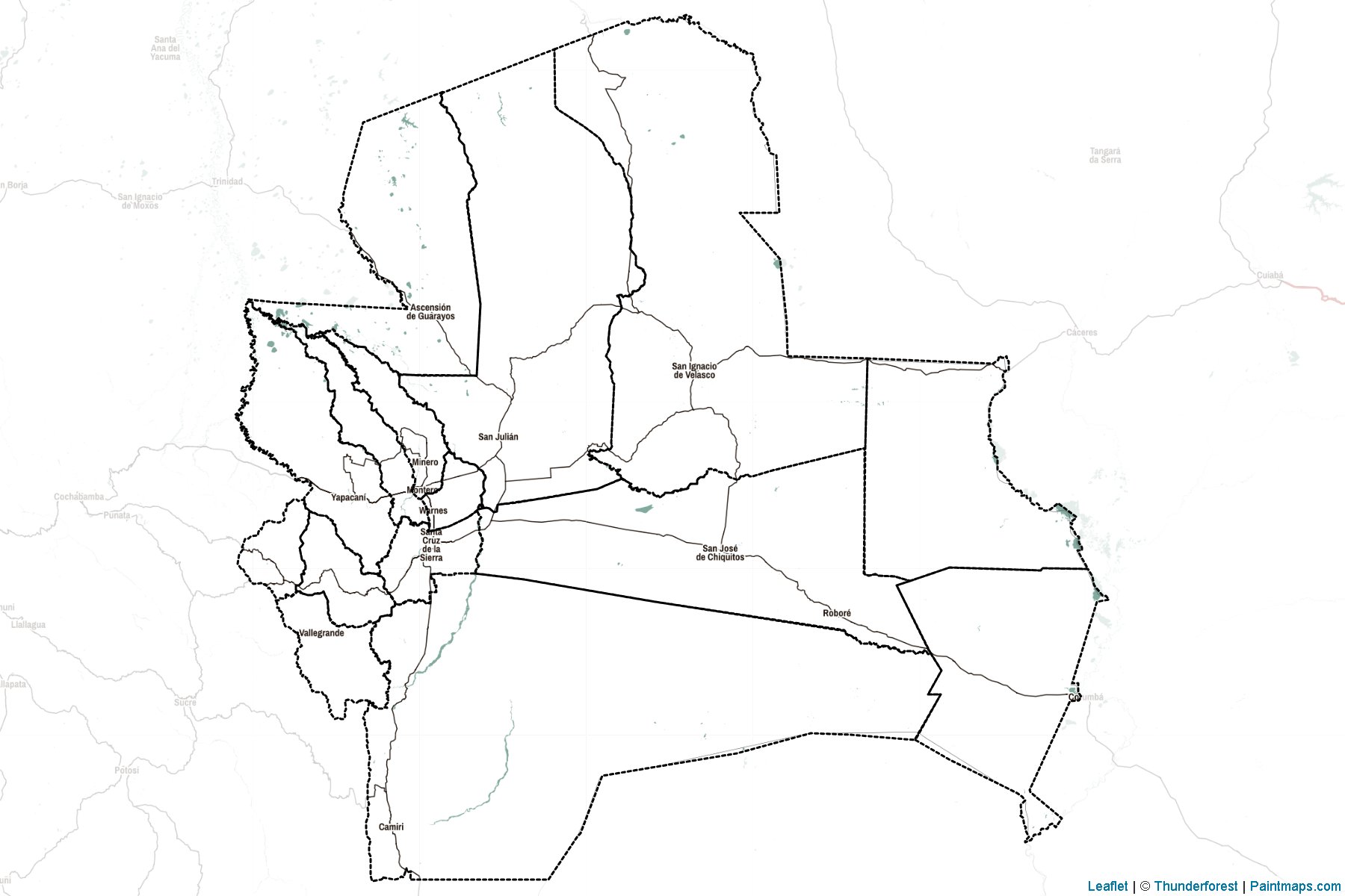 Muestras de recorte de mapas Santa Cruz (Bolivia)-2