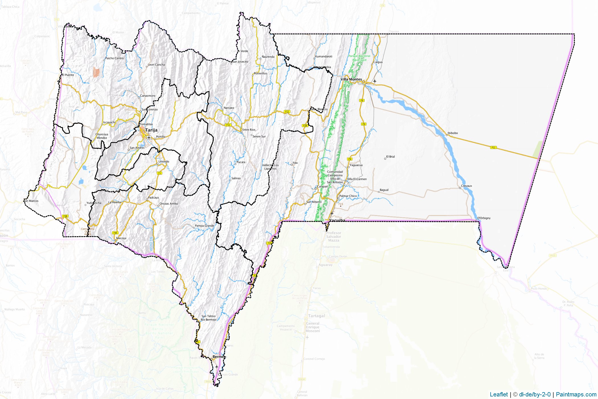 Tarija (Bolivia) Map Cropping Samples-1