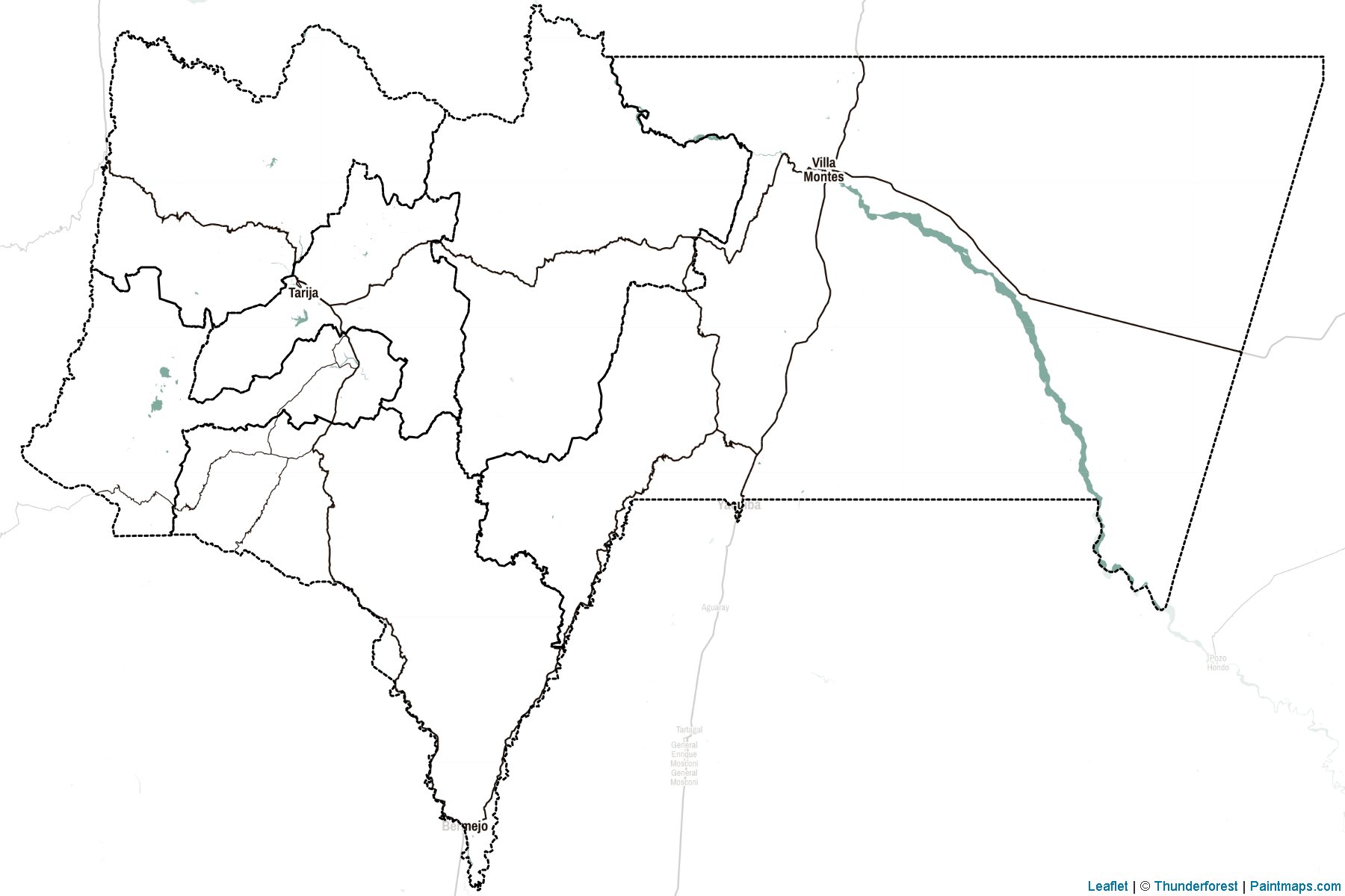 Tarija (Bolivia) Map Cropping Samples-2