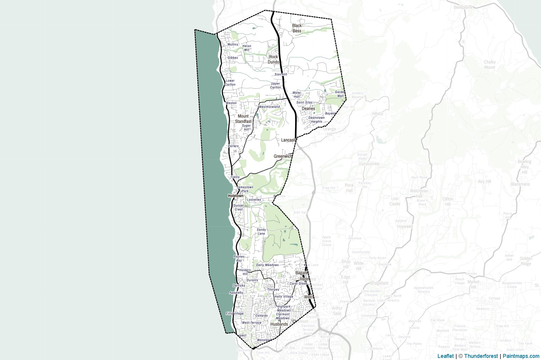 Muestras de recorte de mapas Saint James (Barbados)-2