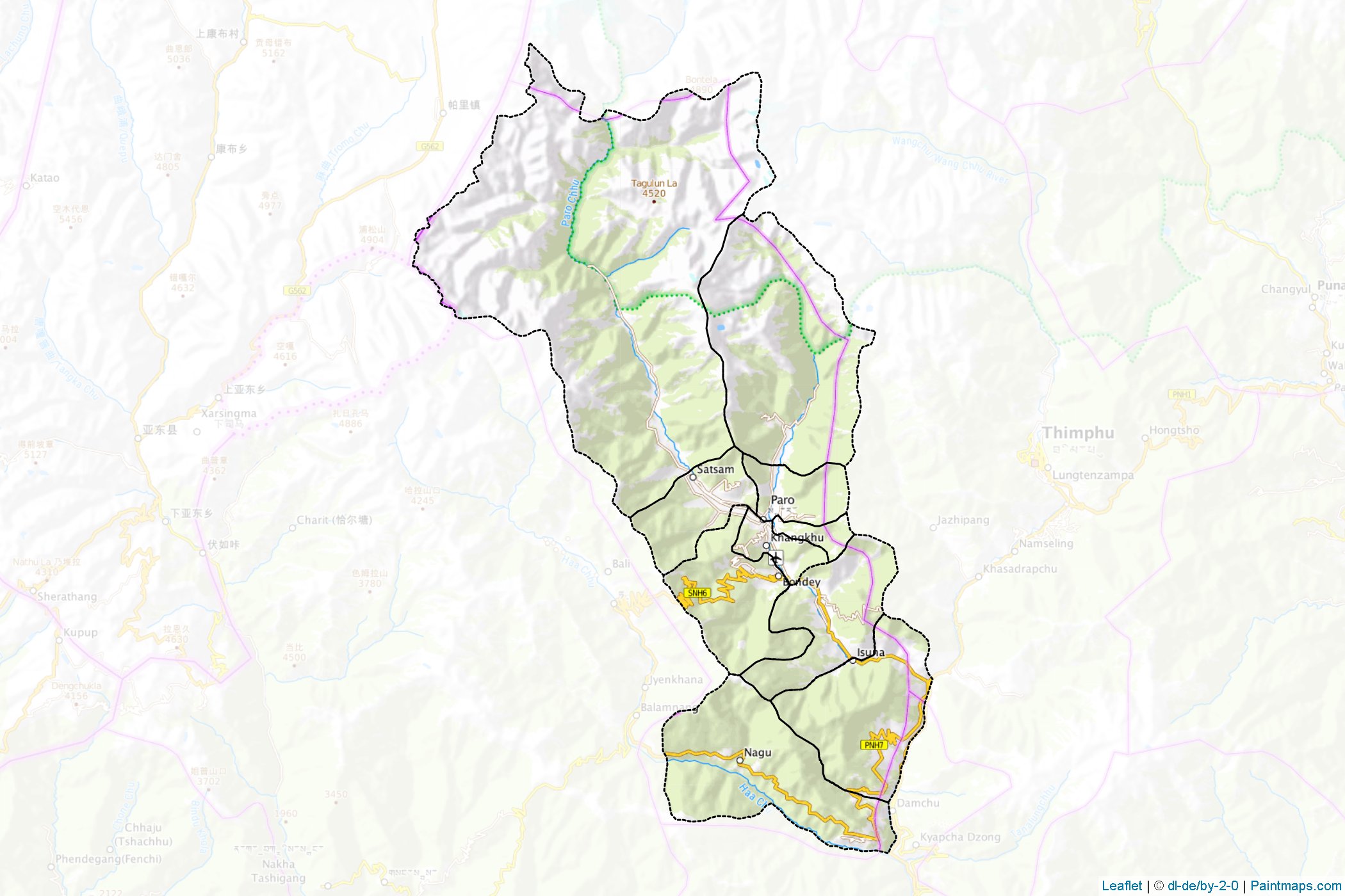 Paro (Bhutan) Map Cropping Samples-1