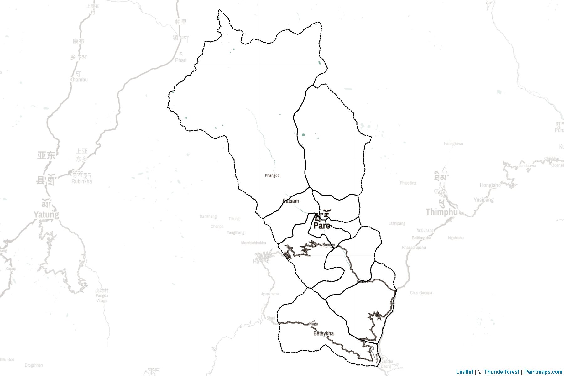 Paro (Bhutan) Map Cropping Samples-2