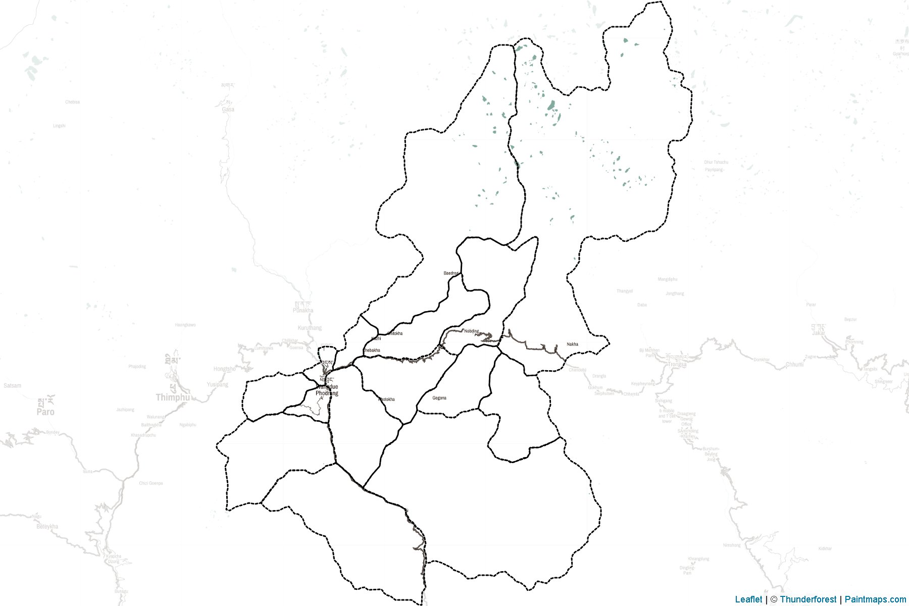 Wangdue Phodrang (Bhutan) Map Cropping Samples-2