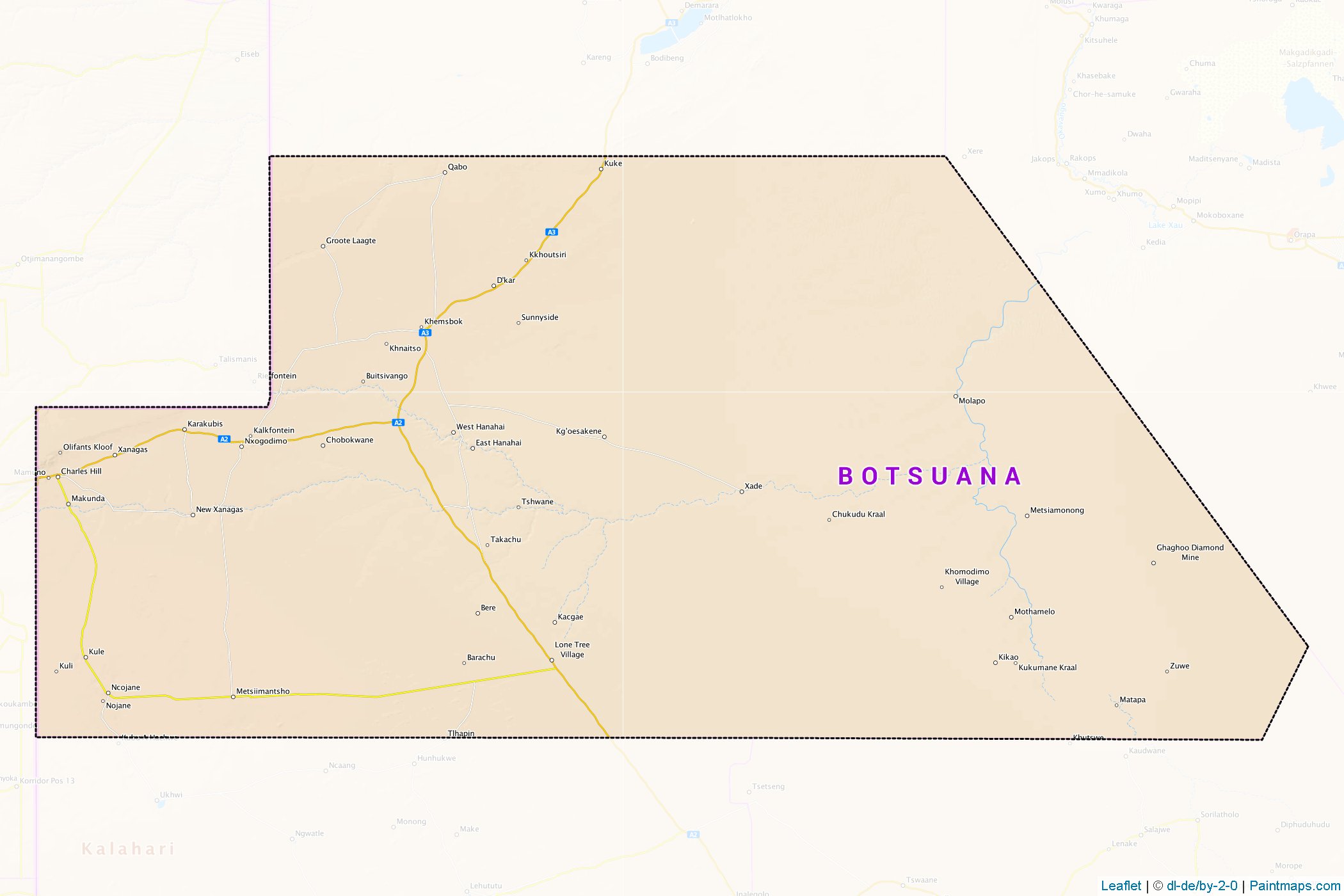 Ghanzi (Botswana) Map Cropping Samples-1