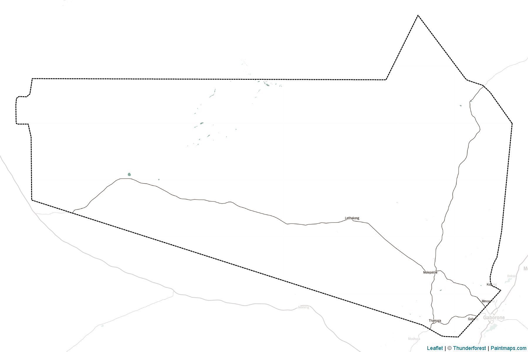 Kweneng (Botswana) Map Cropping Samples-2