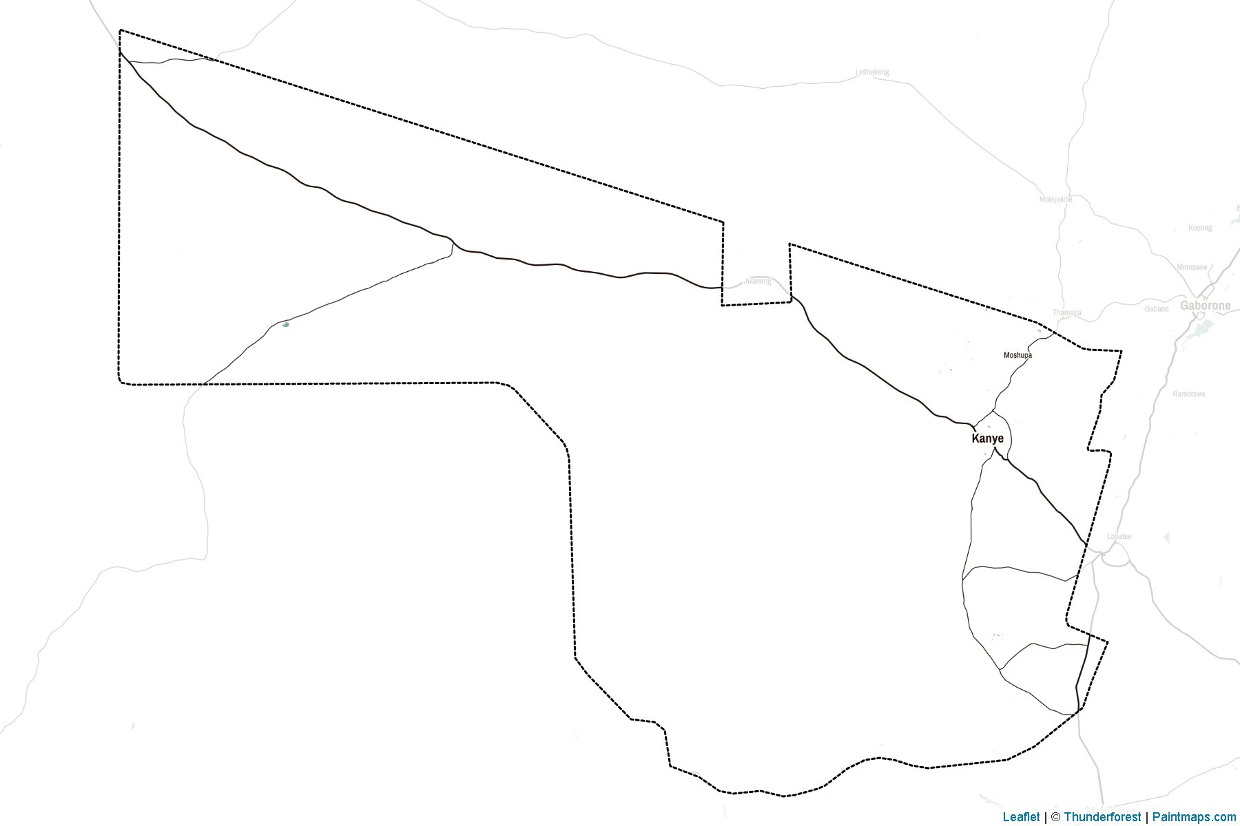 Muestras de recorte de mapas Southern (Botswana)-2