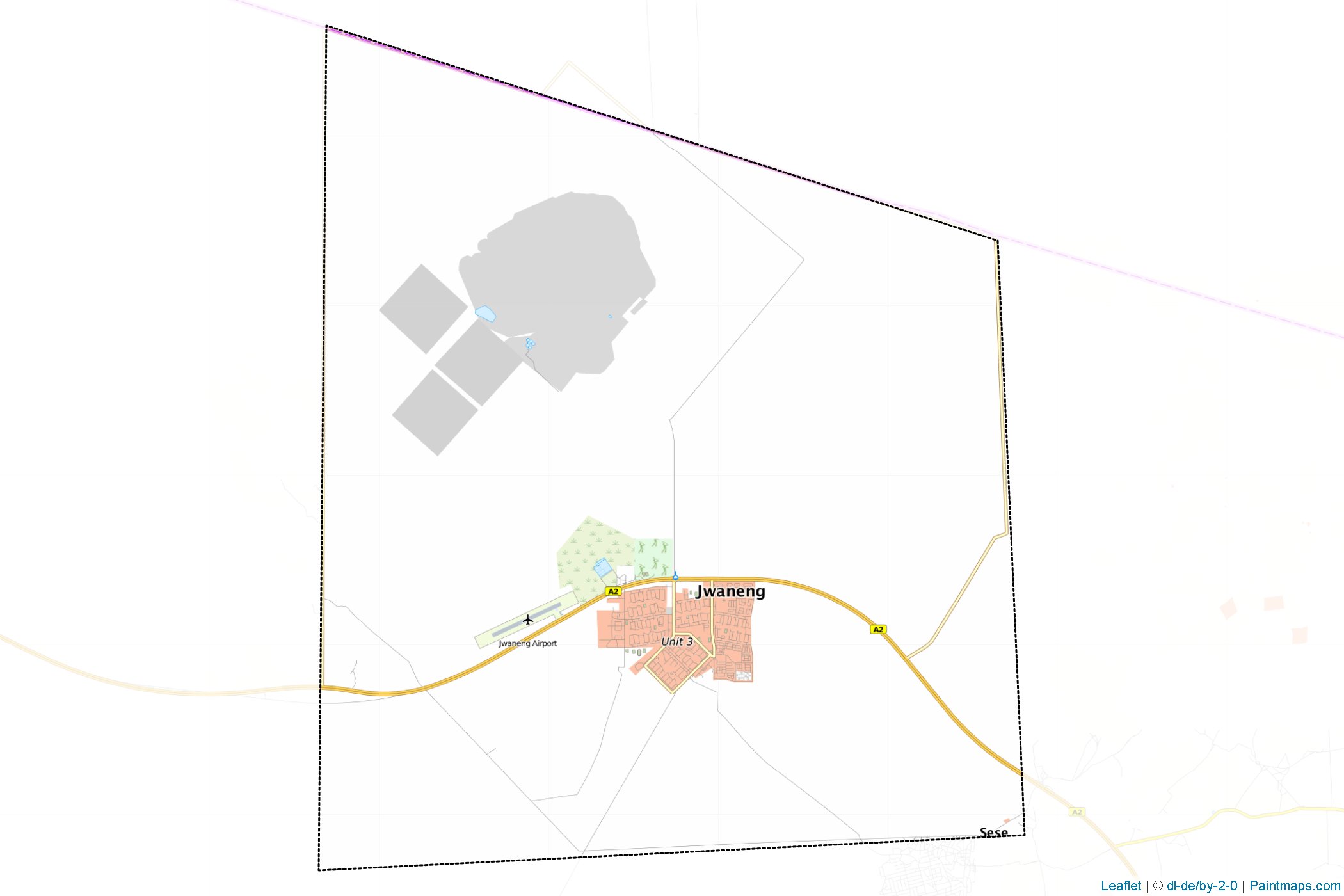 Muestras de recorte de mapas Jwaneng (Botswana)-1