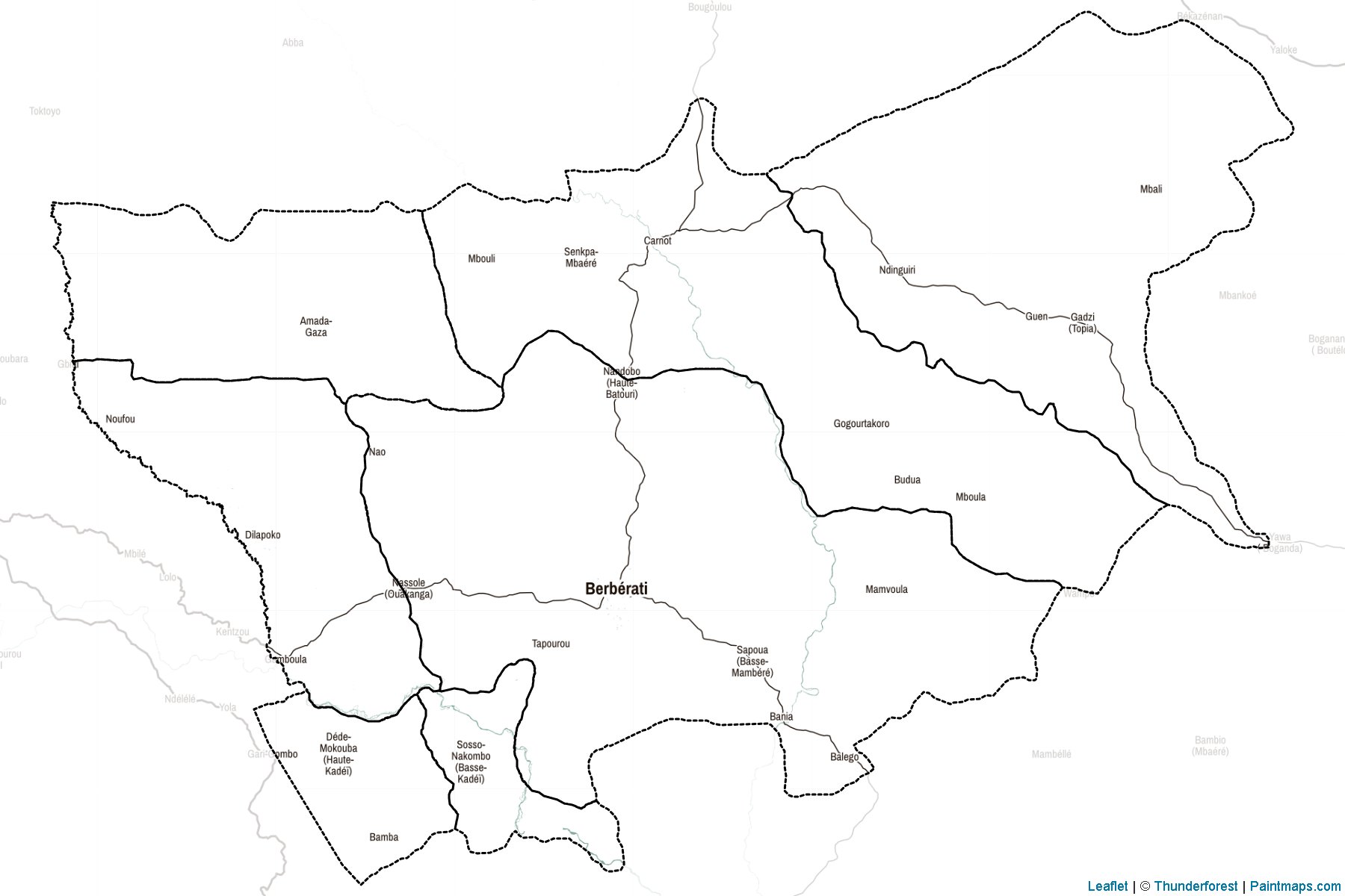 Mambéré-Kadei (Orta Afrika Cumhuriyeti) Haritası Örnekleri-2