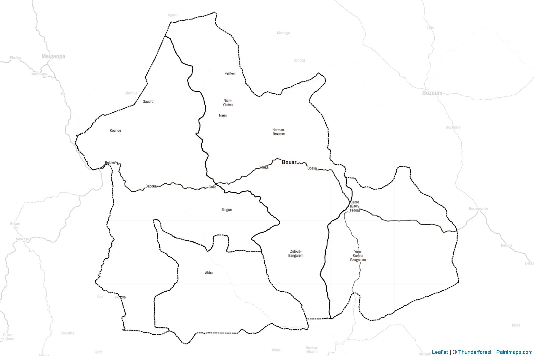 Nana-Mambéré Prefecture (Central African Republic) Map Cropping Samples-2