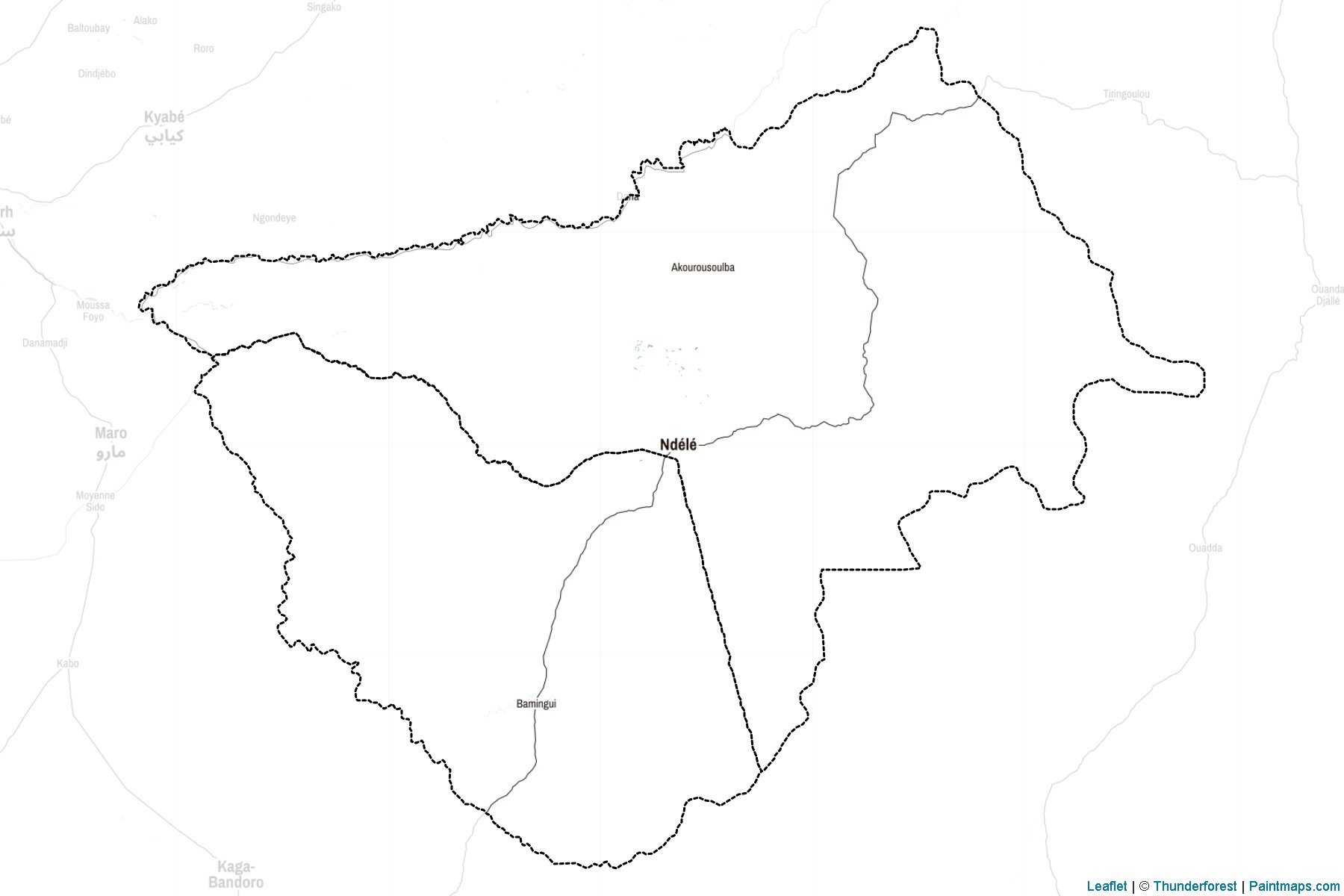 Muestras de recorte de mapas Bamingui-Bangoran (República Centroafricana)-2