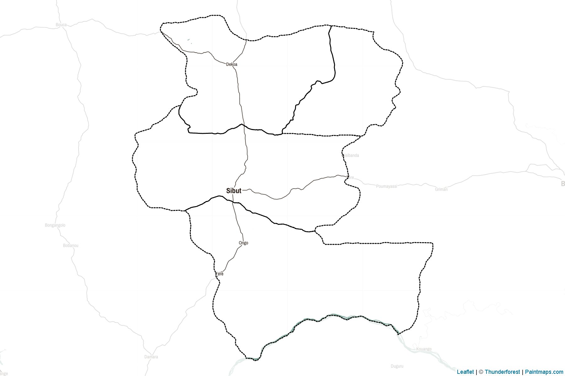 Kémo Prefecture (Central African Republic) Map Cropping Samples-2