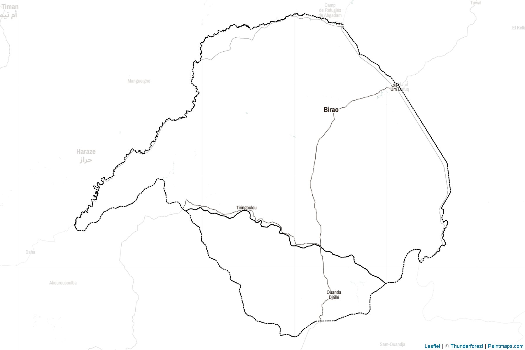 Vakaga (Orta Afrika Cumhuriyeti) Haritası Örnekleri-2