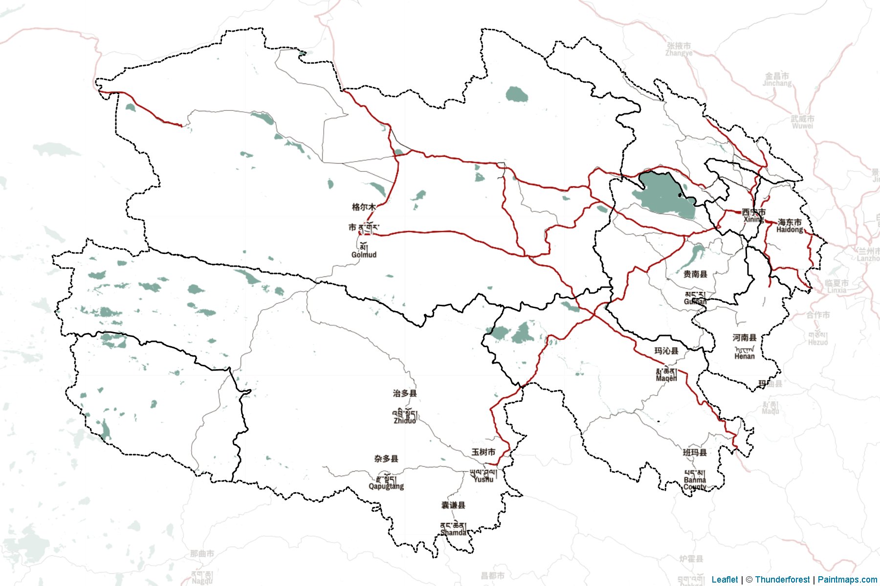 Qinghai (China) Map Cropping Samples-2