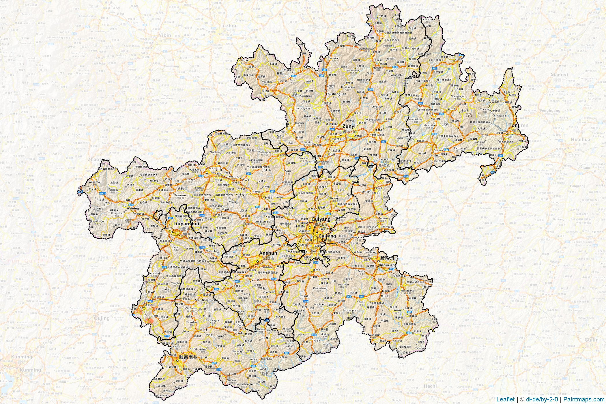 Guizhou (China) Map Cropping Samples-1