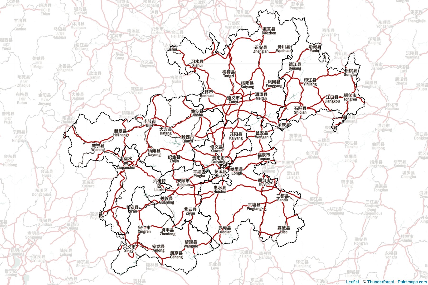 Guizhou (China) Map Cropping Samples-2