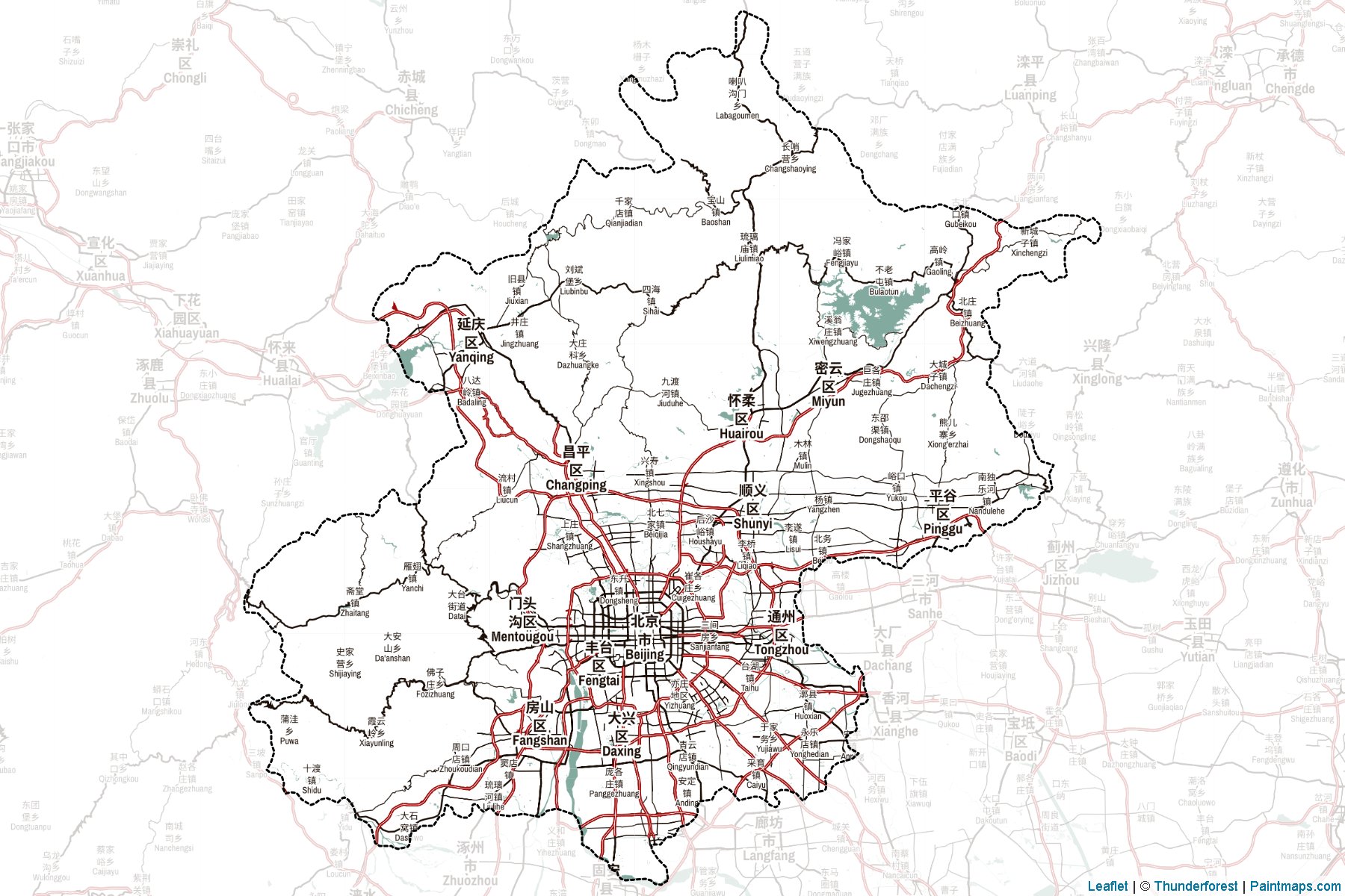 Beijing (China) Map Cropping Samples-2