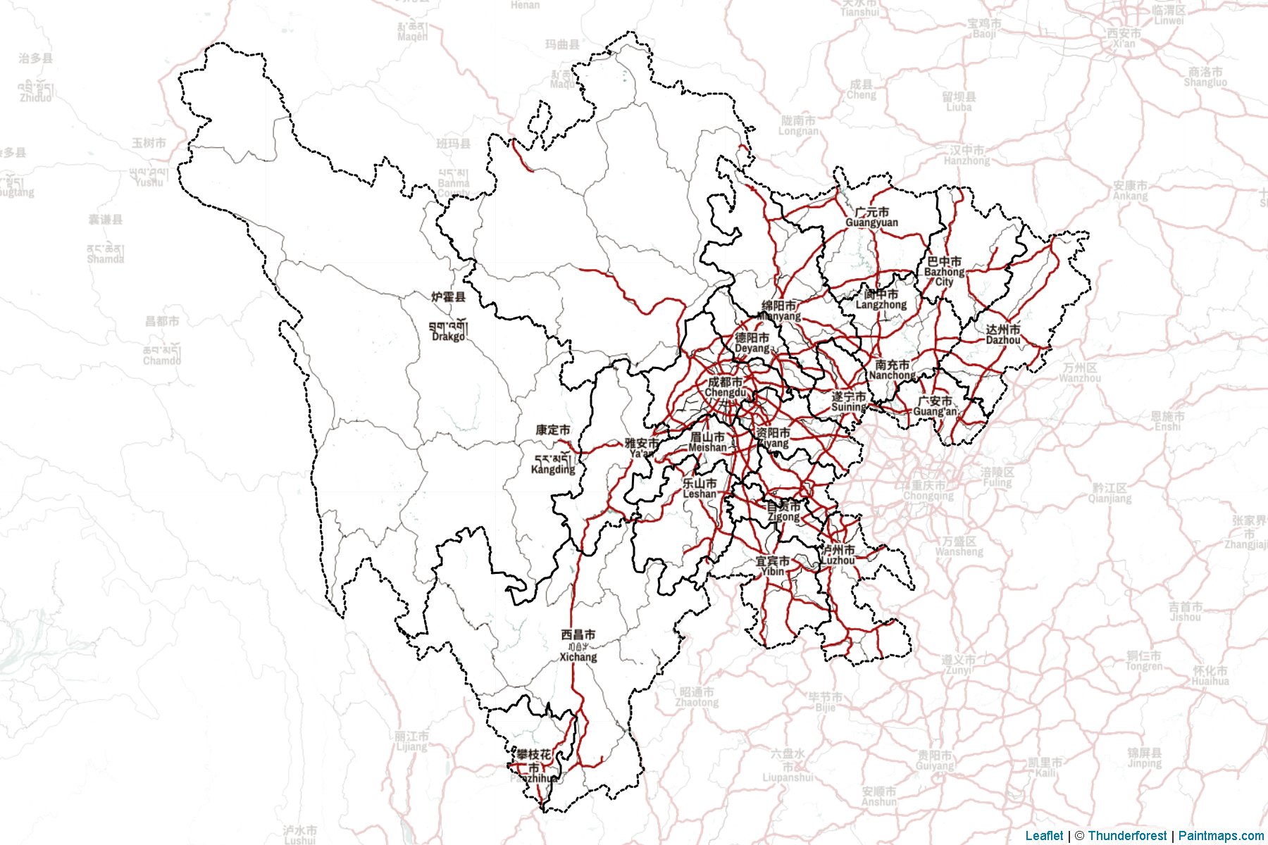 Sichuan (China) Map Cropping Samples-2