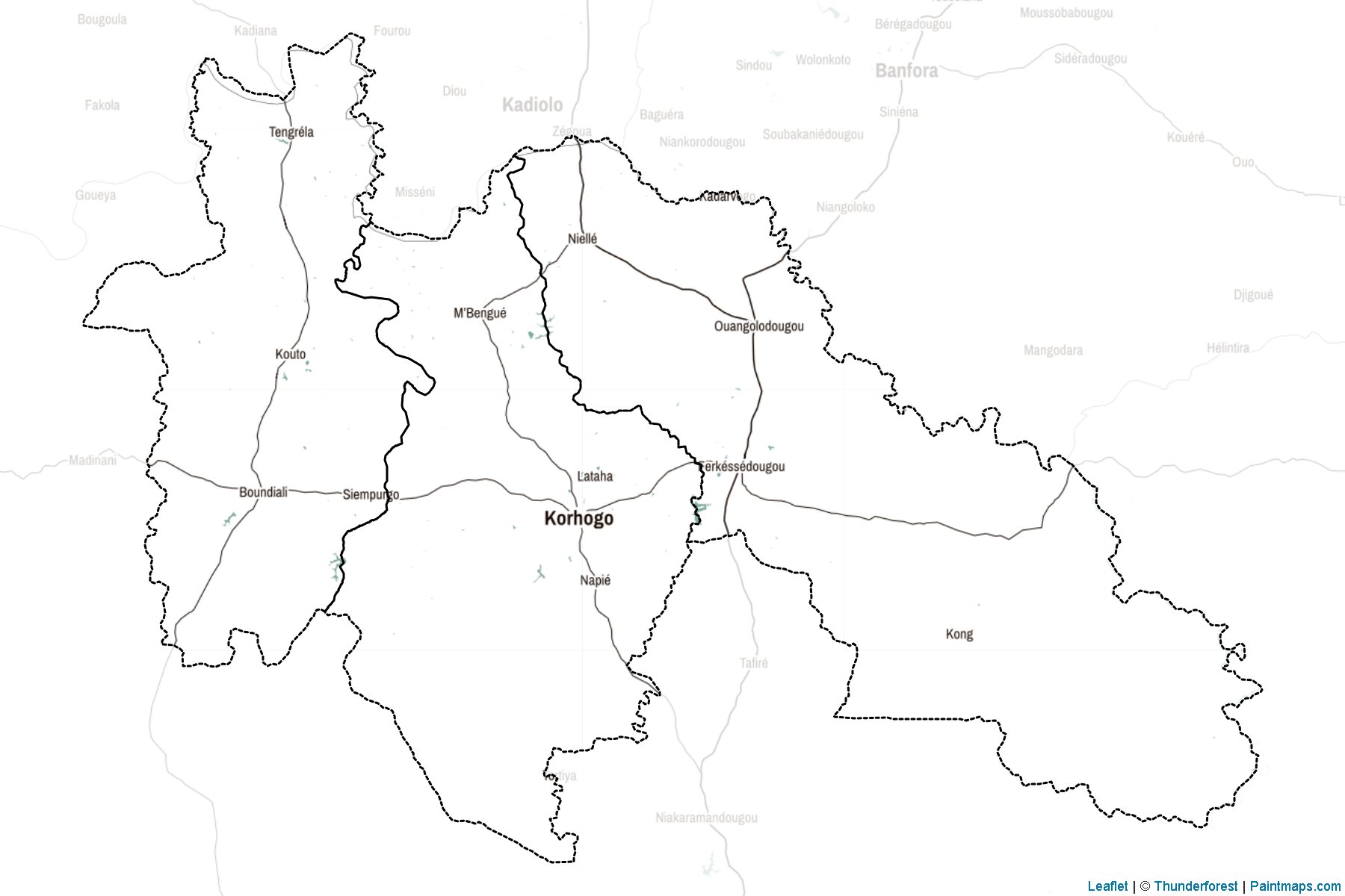 Muestras de recorte de mapas Savanes (Costa de Marfil)-2