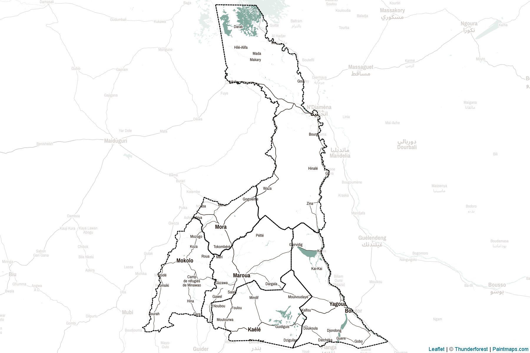 Far North Bölgesi (Kamerun) Haritası Örnekleri-2