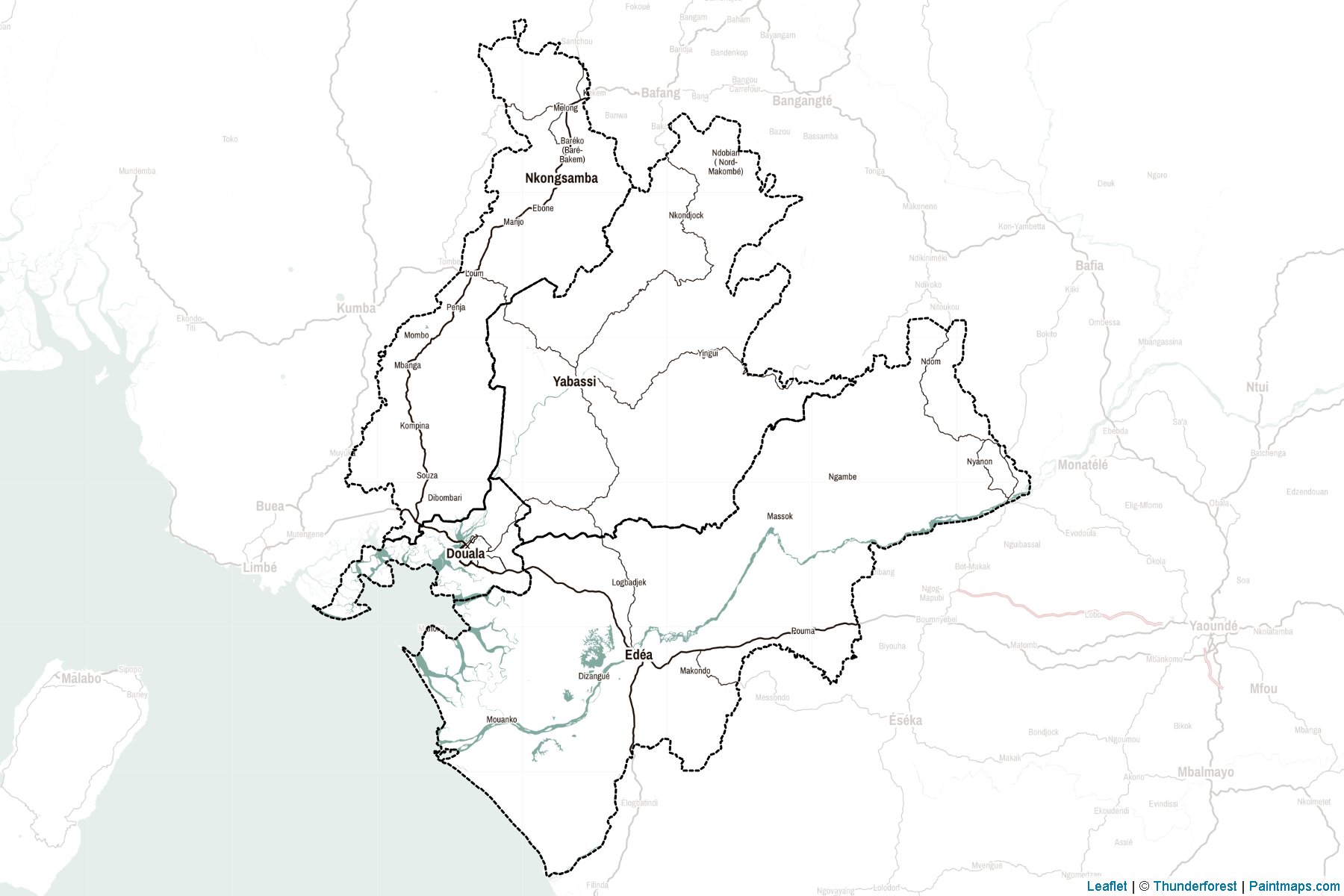 Littoral Bölgesi (Kamerun) Haritası Örnekleri-2