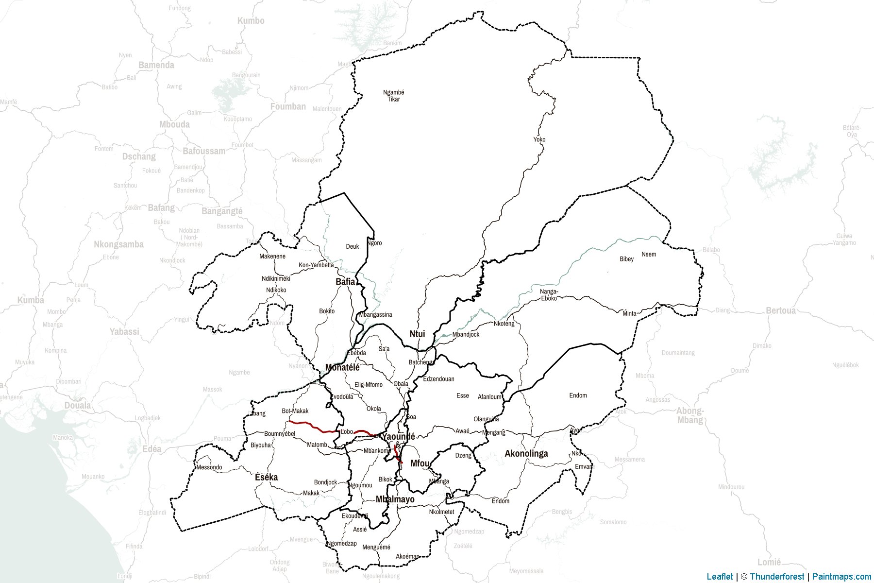 Merkez Bölgesi (Kamerun) Haritası Örnekleri-2