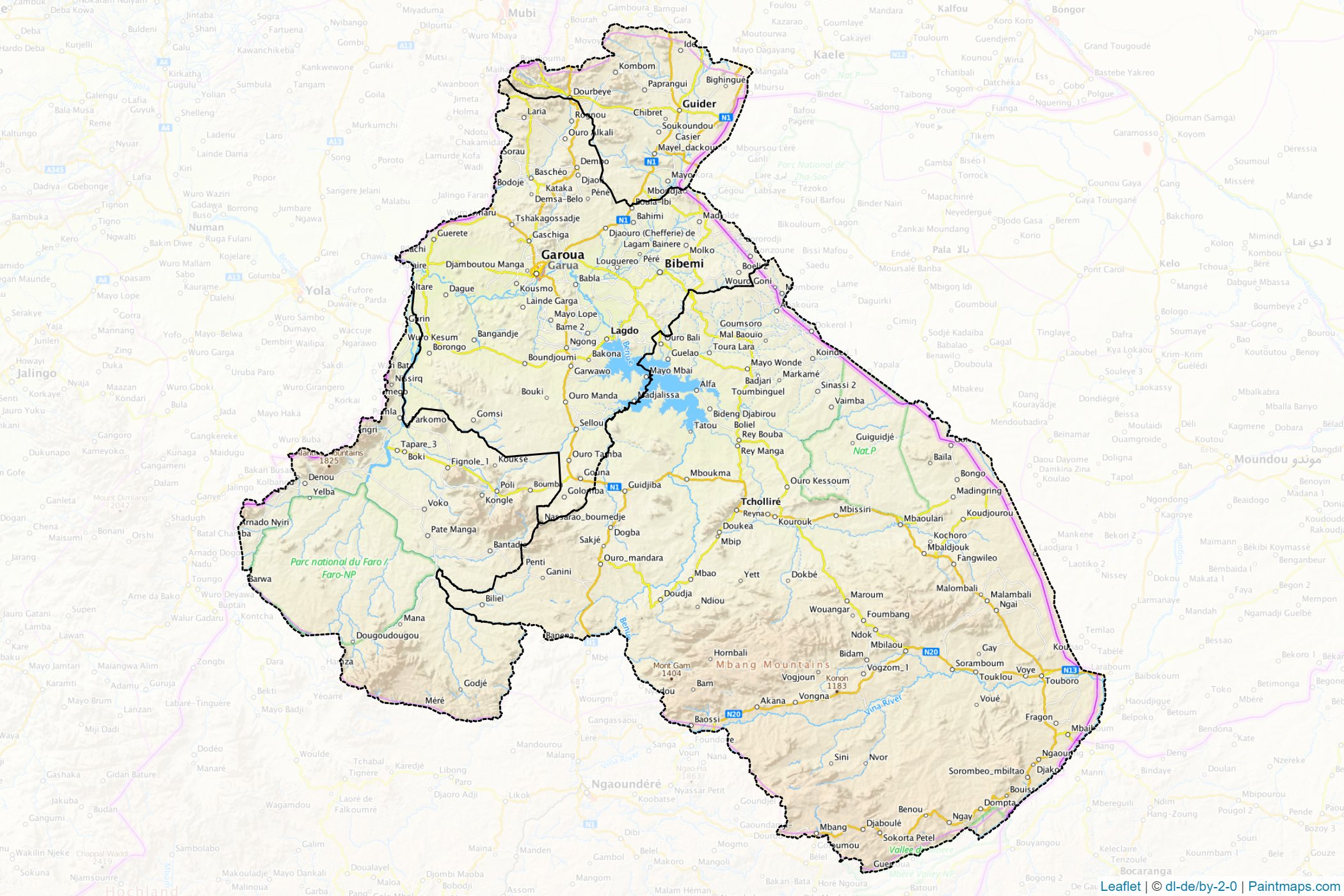 Muestras de recorte de mapas Nord (Camerún)-1