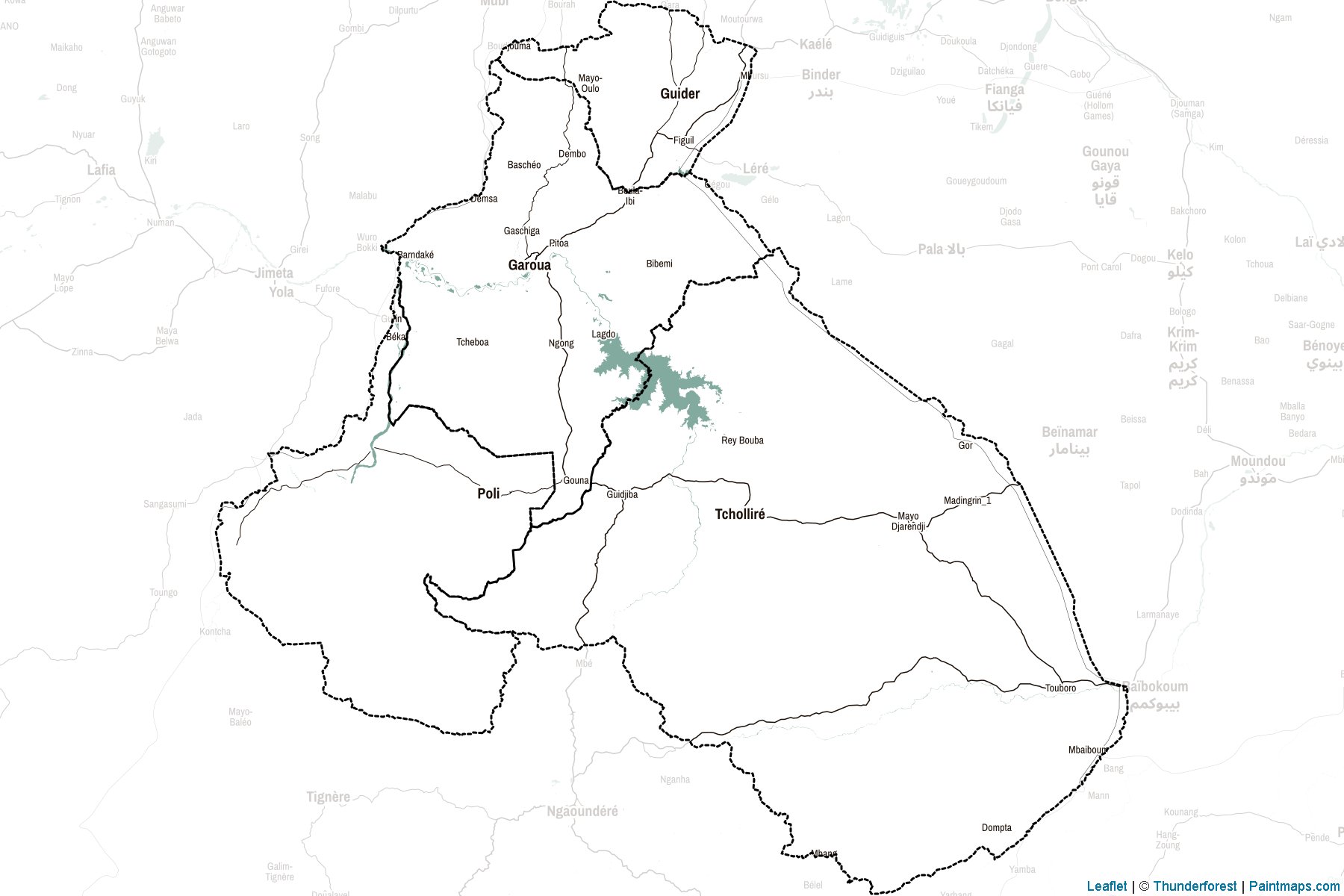 Muestras de recorte de mapas Nord (Camerún)-2