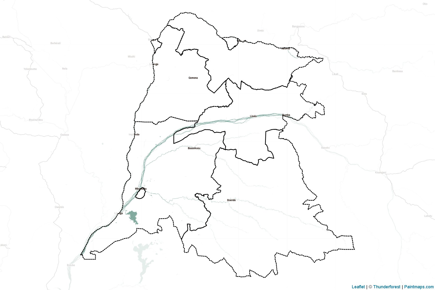 Muestras de recorte de mapas Équateur (Congo, República Democrática del)-2