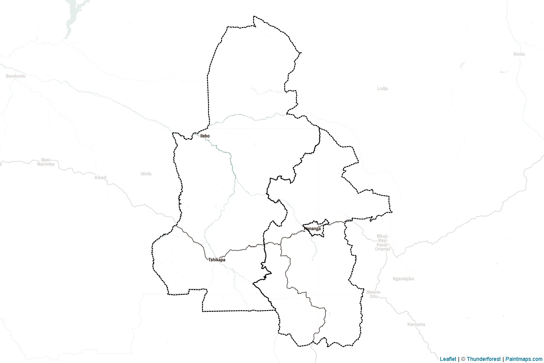 Kasaï-Occidental (Democratic Republic of Congo) Map Cropping Samples-2