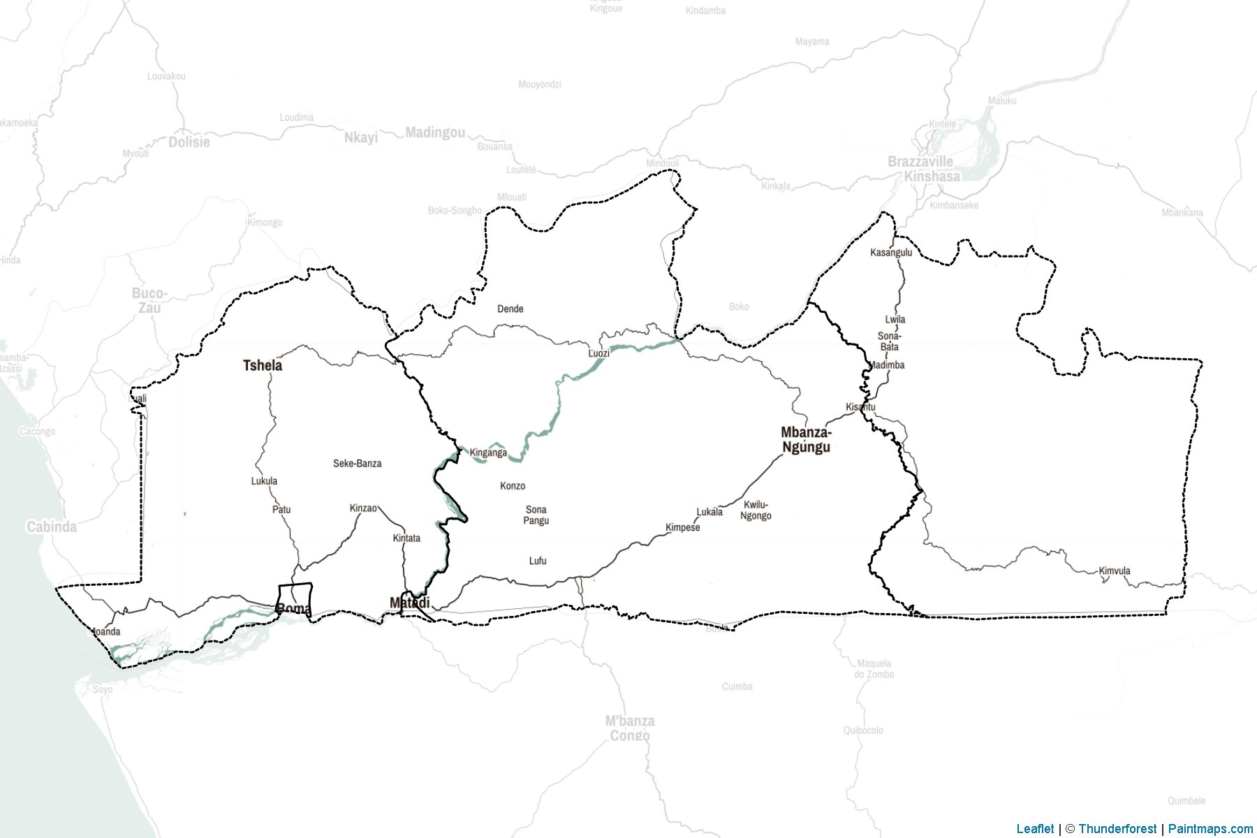 Muestras de recorte de mapas Bas-Congo (Congo, República Democrática del)-2