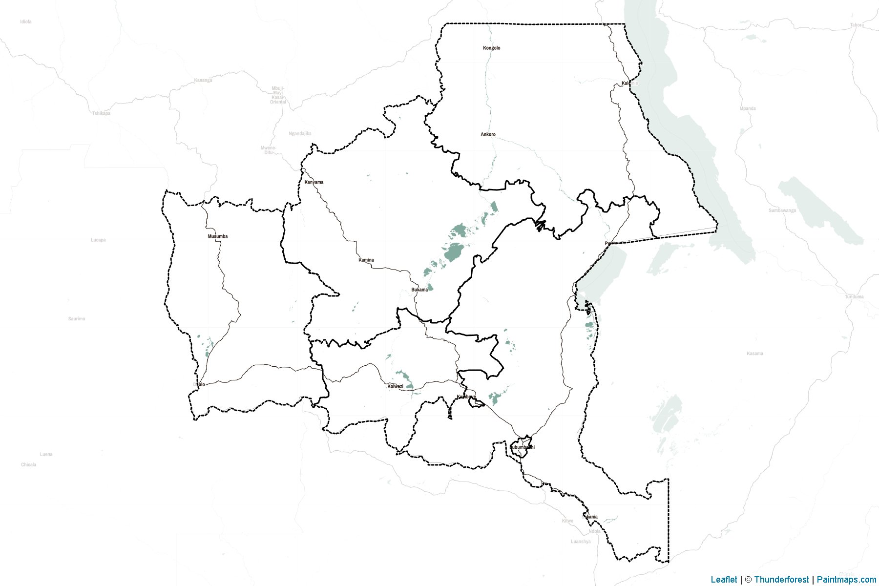 Katanga (Democratic Republic of Congo) Map Cropping Samples-2