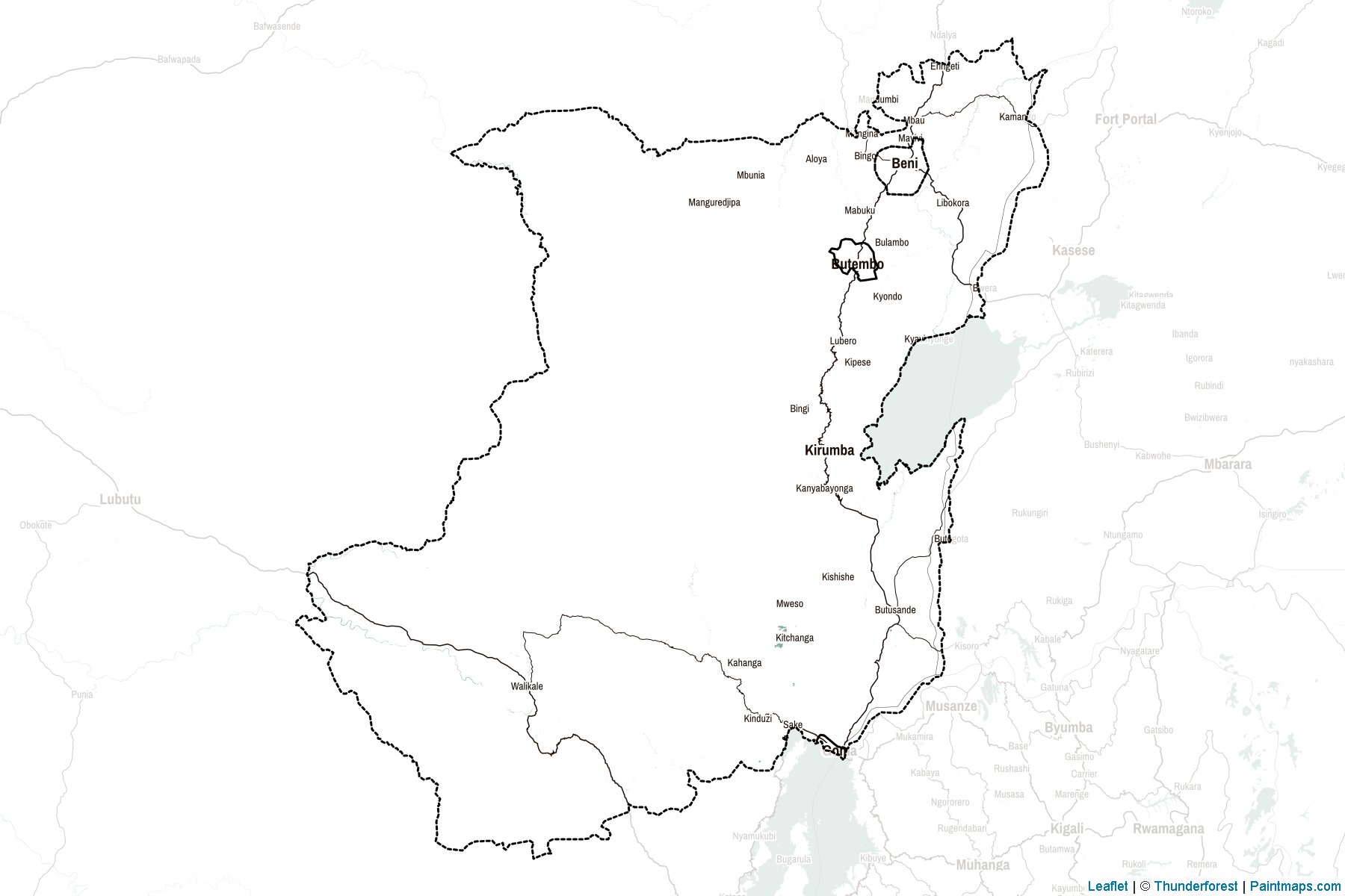 North Kivu (Democratic Republic of Congo) Map Cropping Samples-2