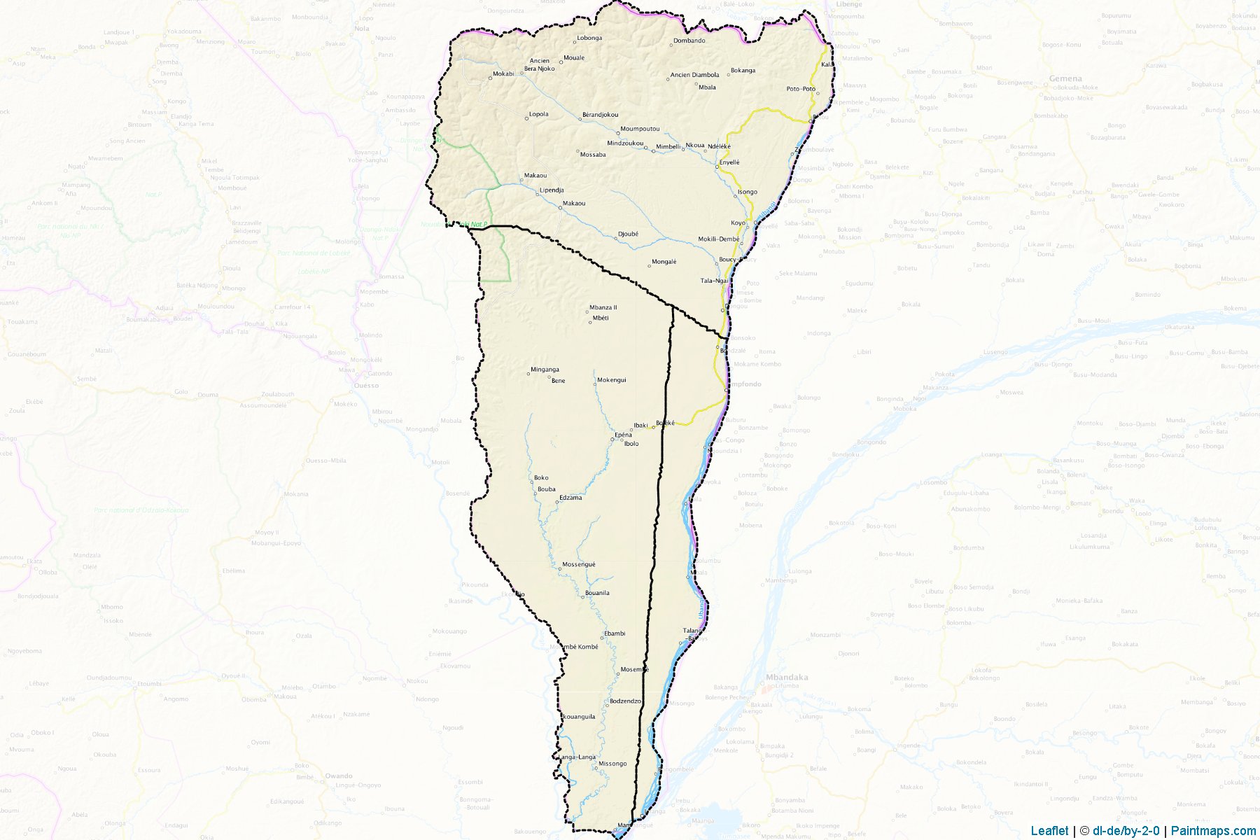 Likouala (Congo) Map Cropping Samples-1