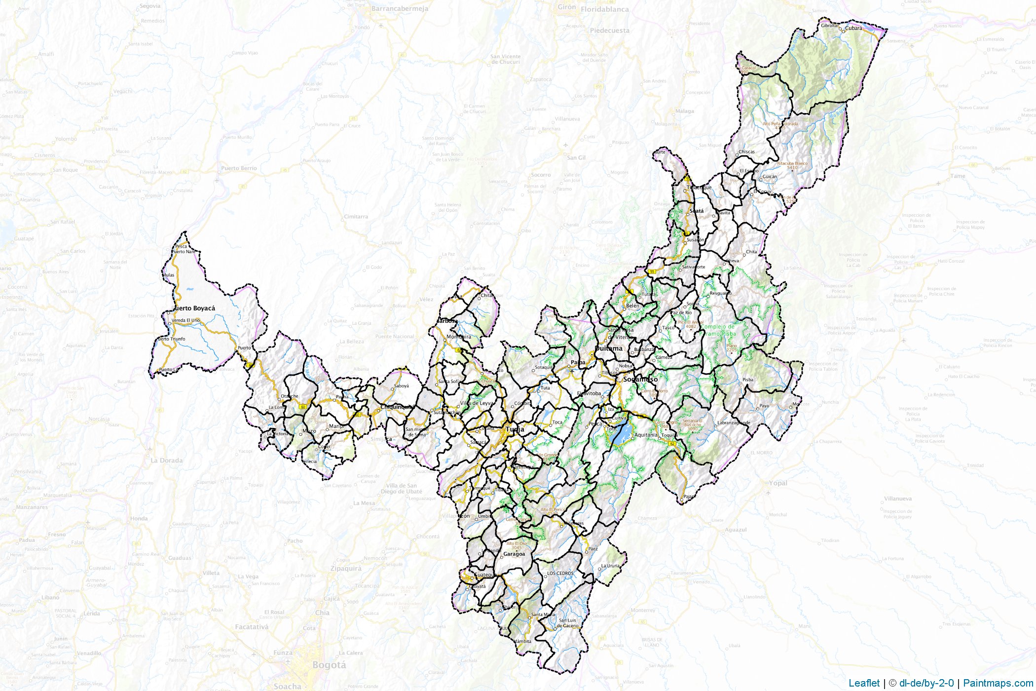 Boyacá (Colombia) Map Cropping Samples-1