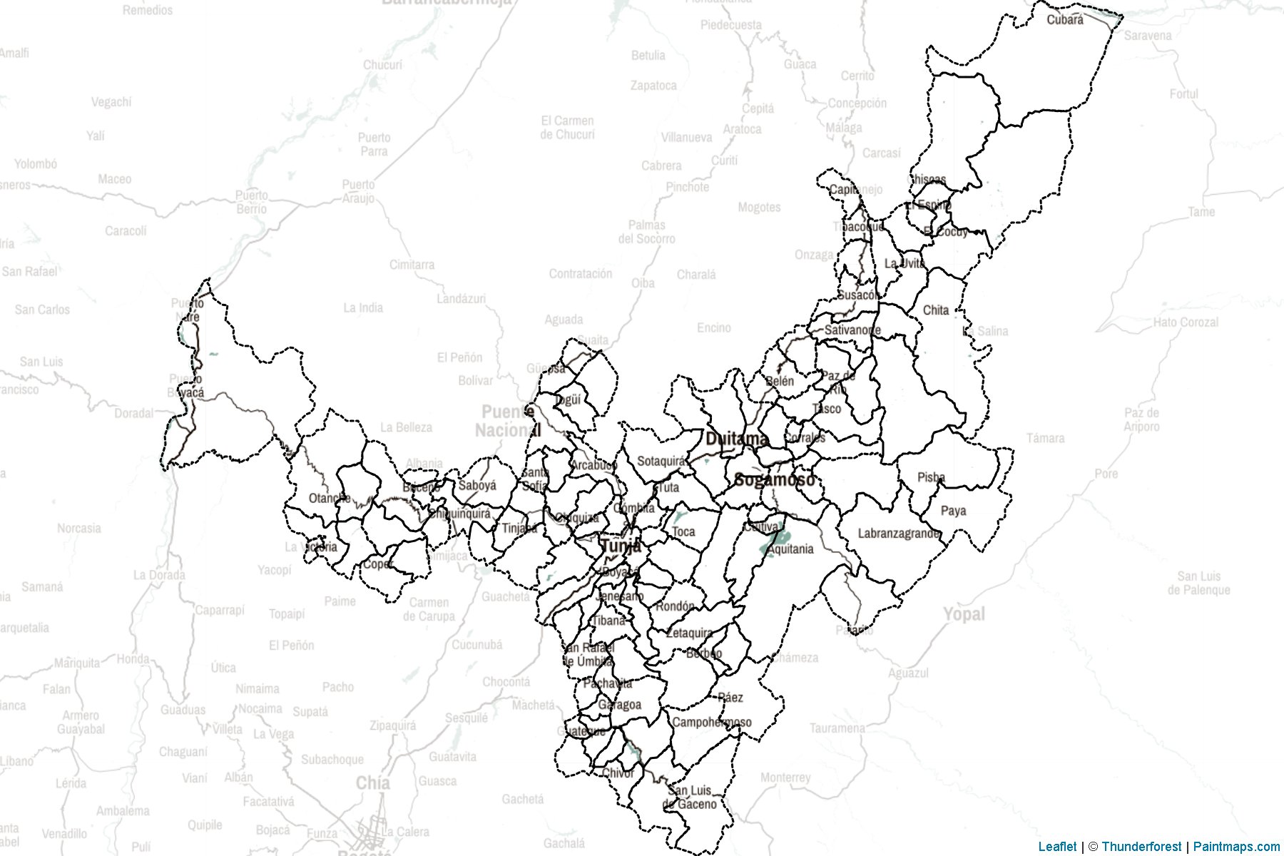 Boyacá (Colombia) Map Cropping Samples-2