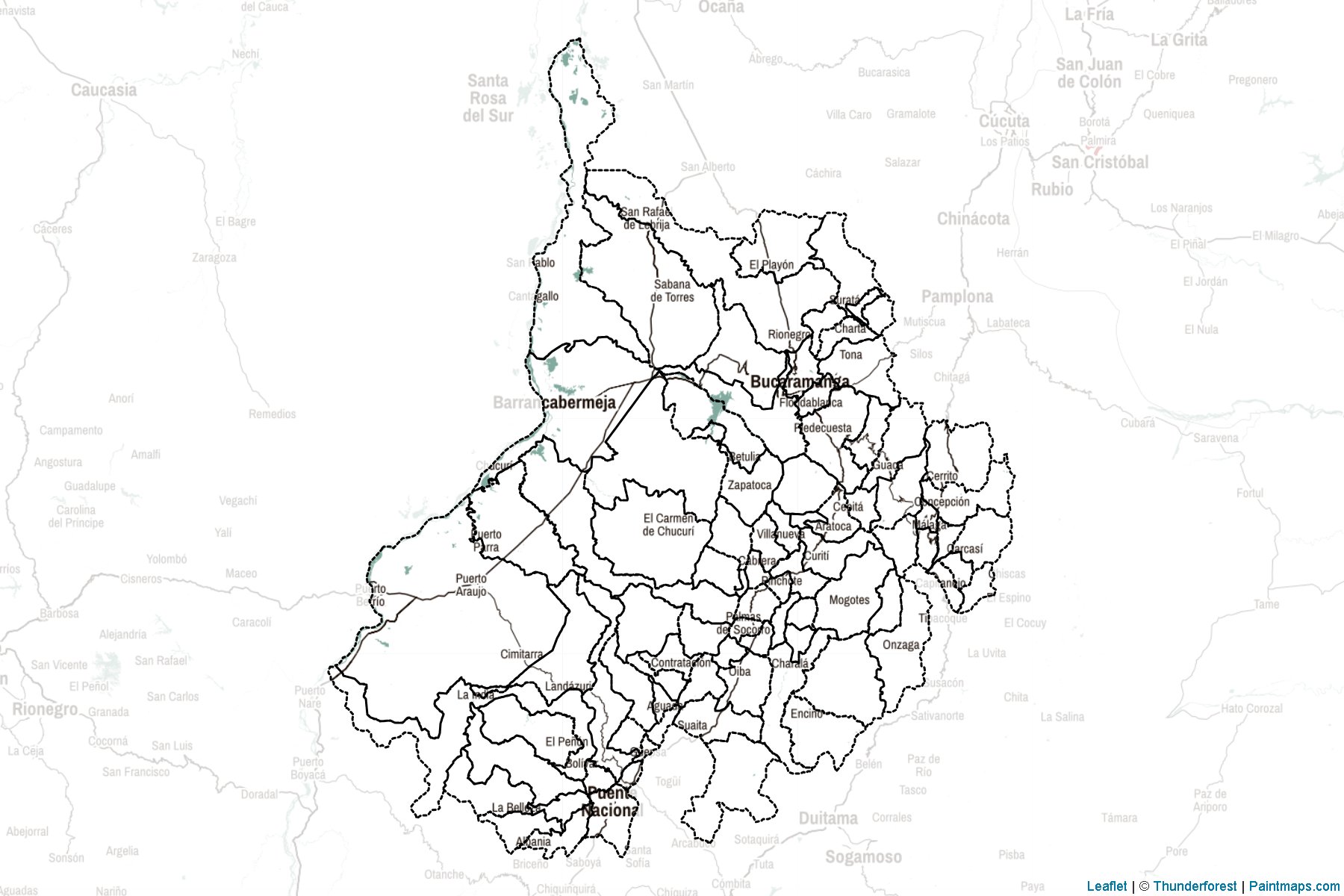 Santander (Colombia) Map Cropping Samples-2