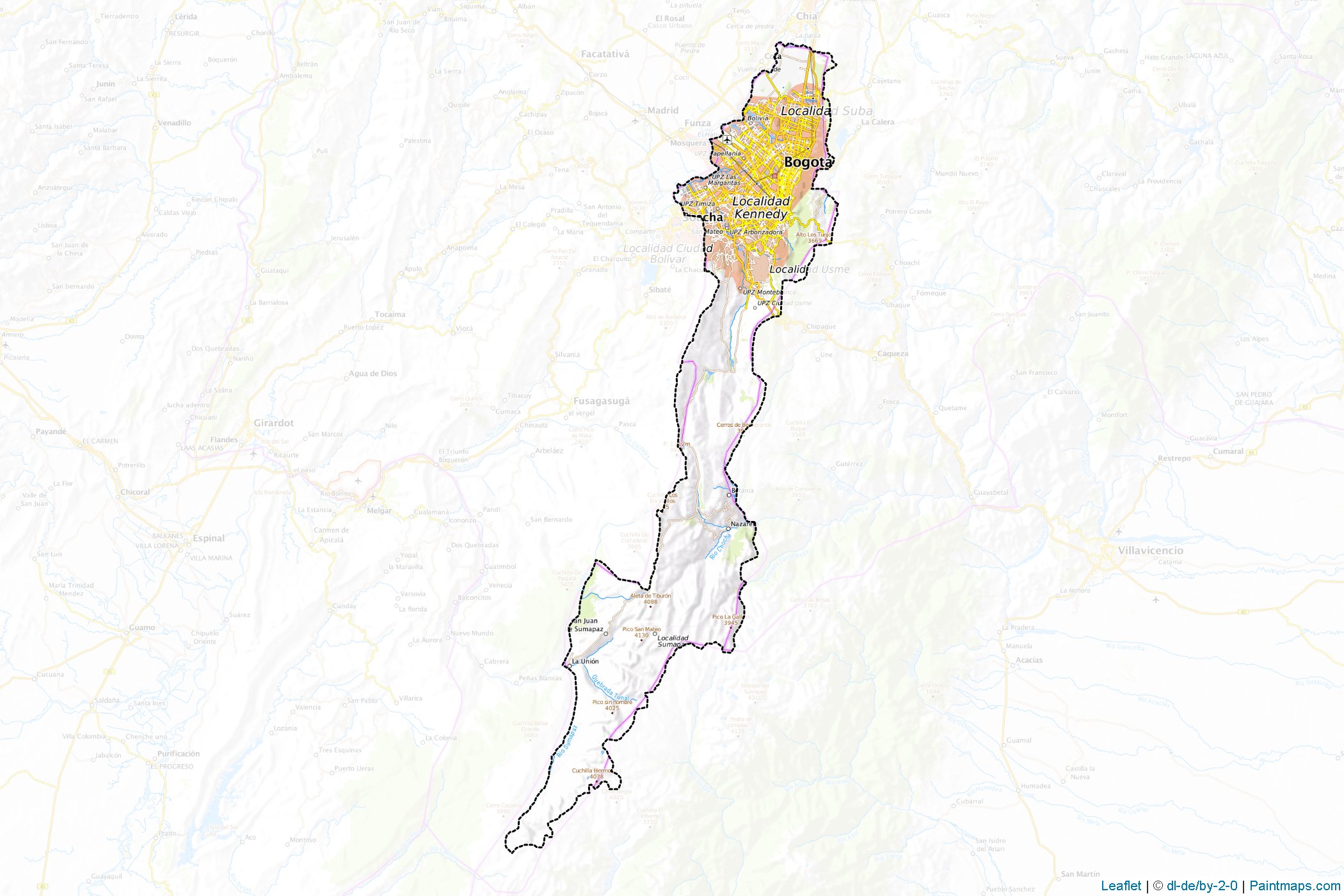 Bogota D.C. (Colombia) Map Cropping Samples-1