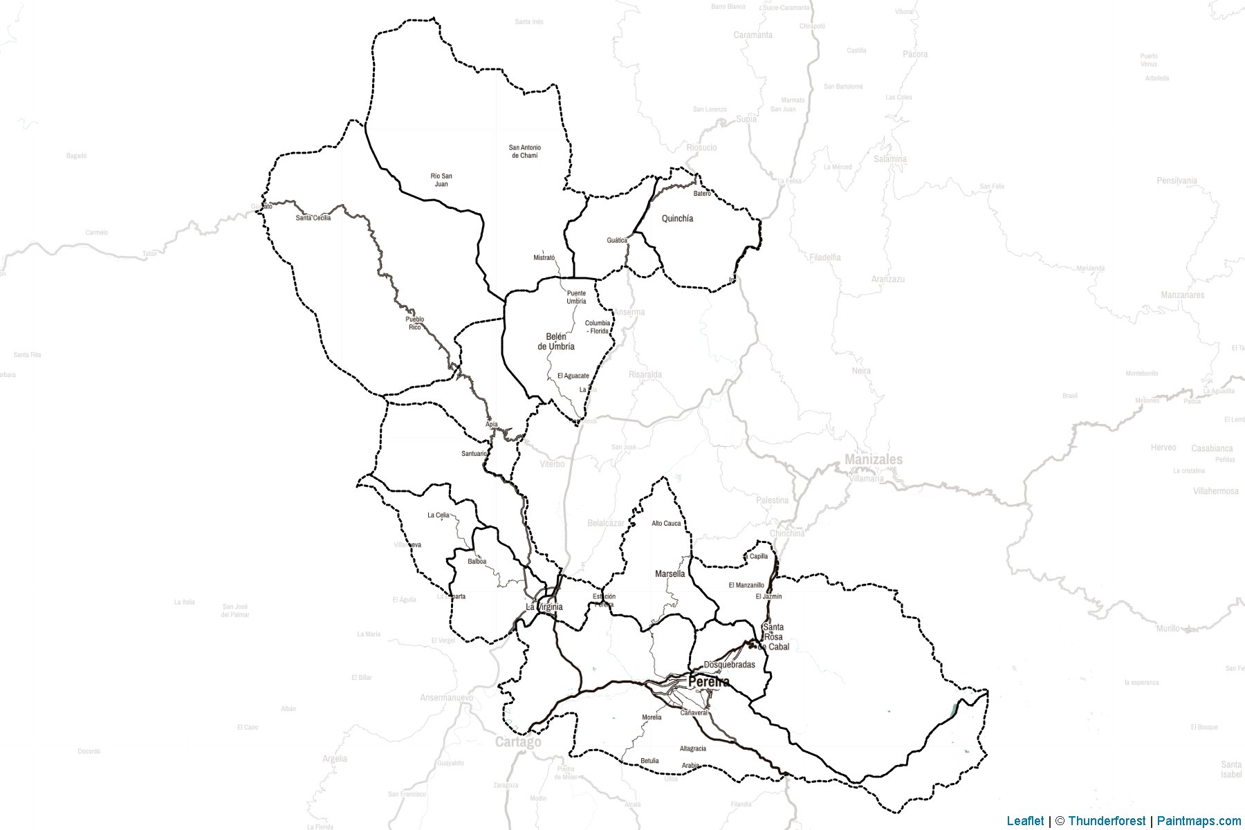 Risaralda (Colombia) Map Cropping Samples-2