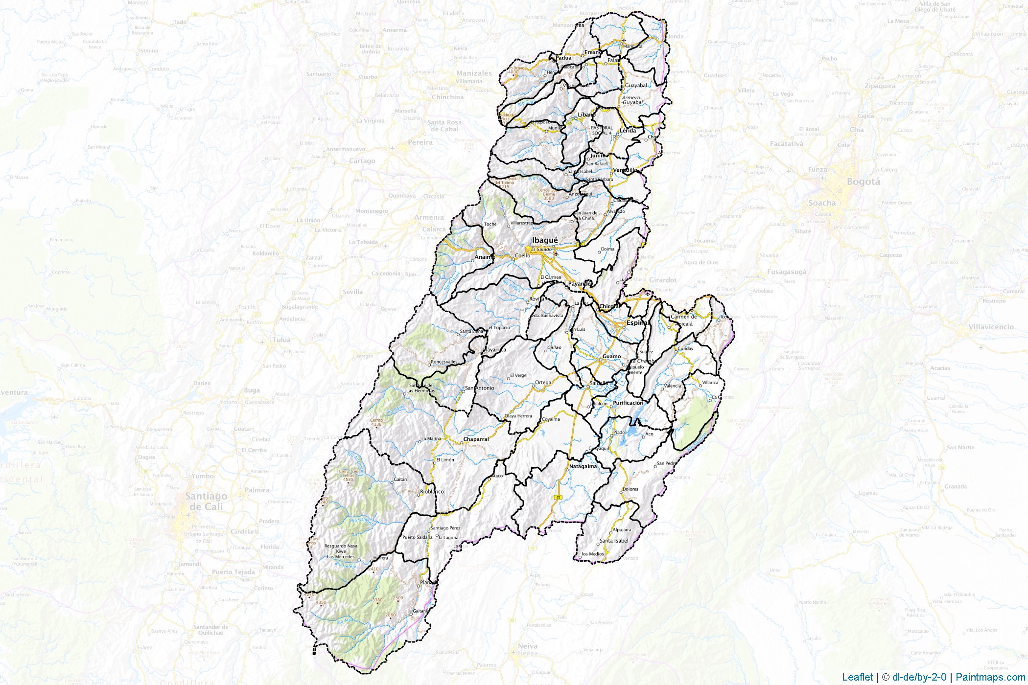 Muestras de recorte de mapas Tolima (Colombia)-1