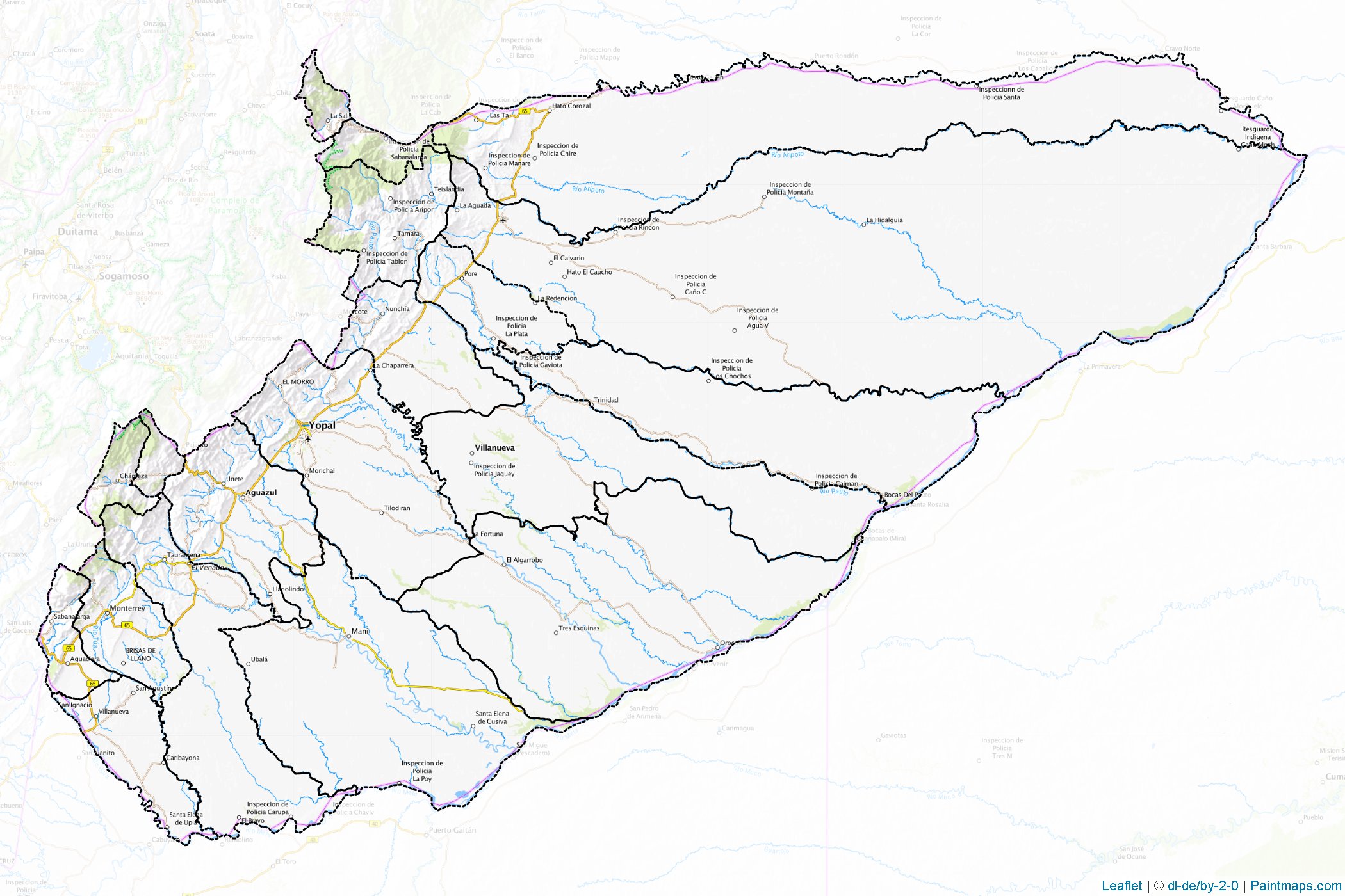 Casanare (Colombia) Map Cropping Samples-1