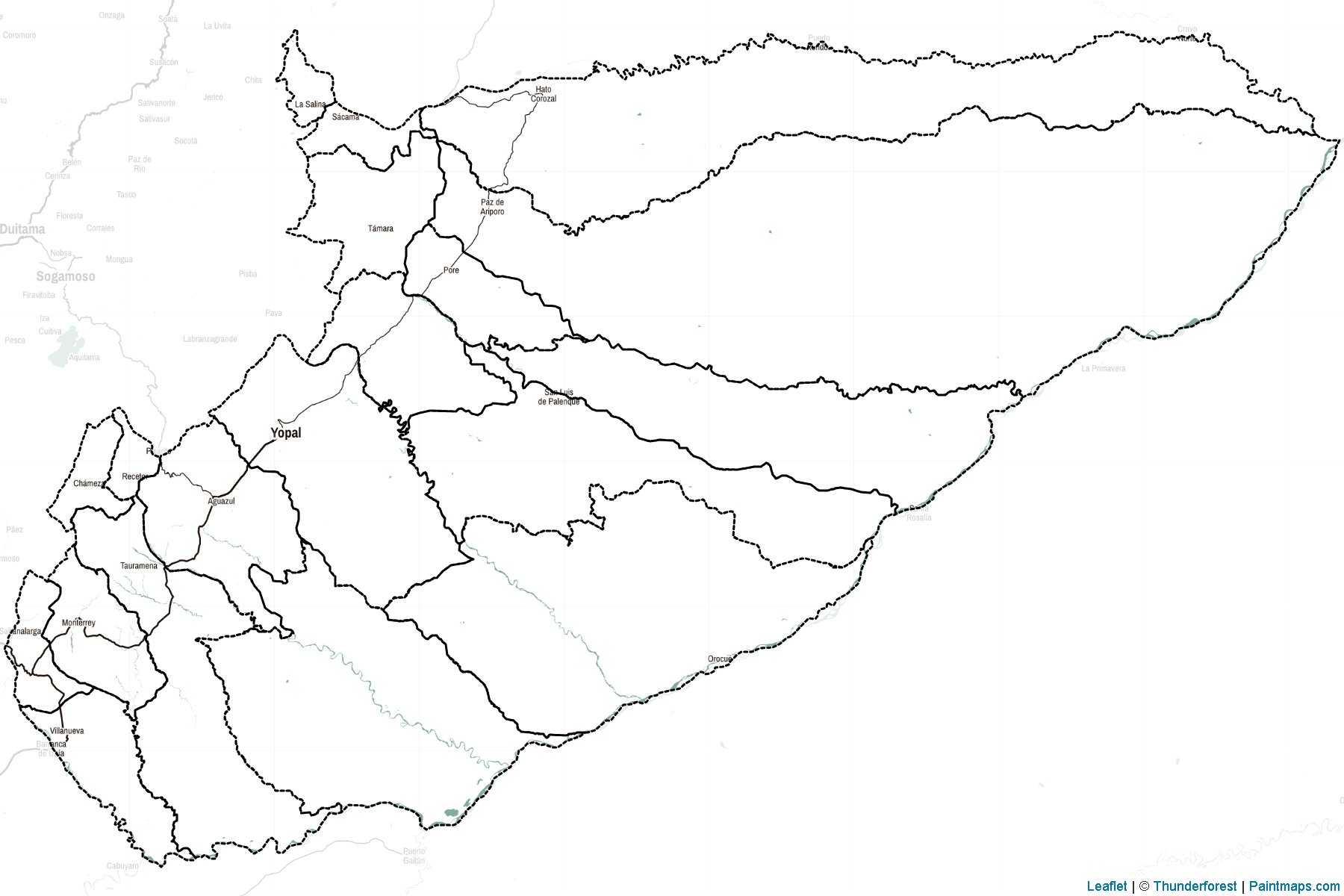 Casanare (Colombia) Map Cropping Samples-2