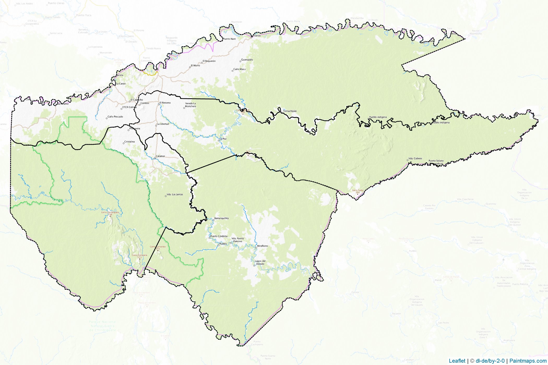 Guaviare (Colombia) Map Cropping Samples-1