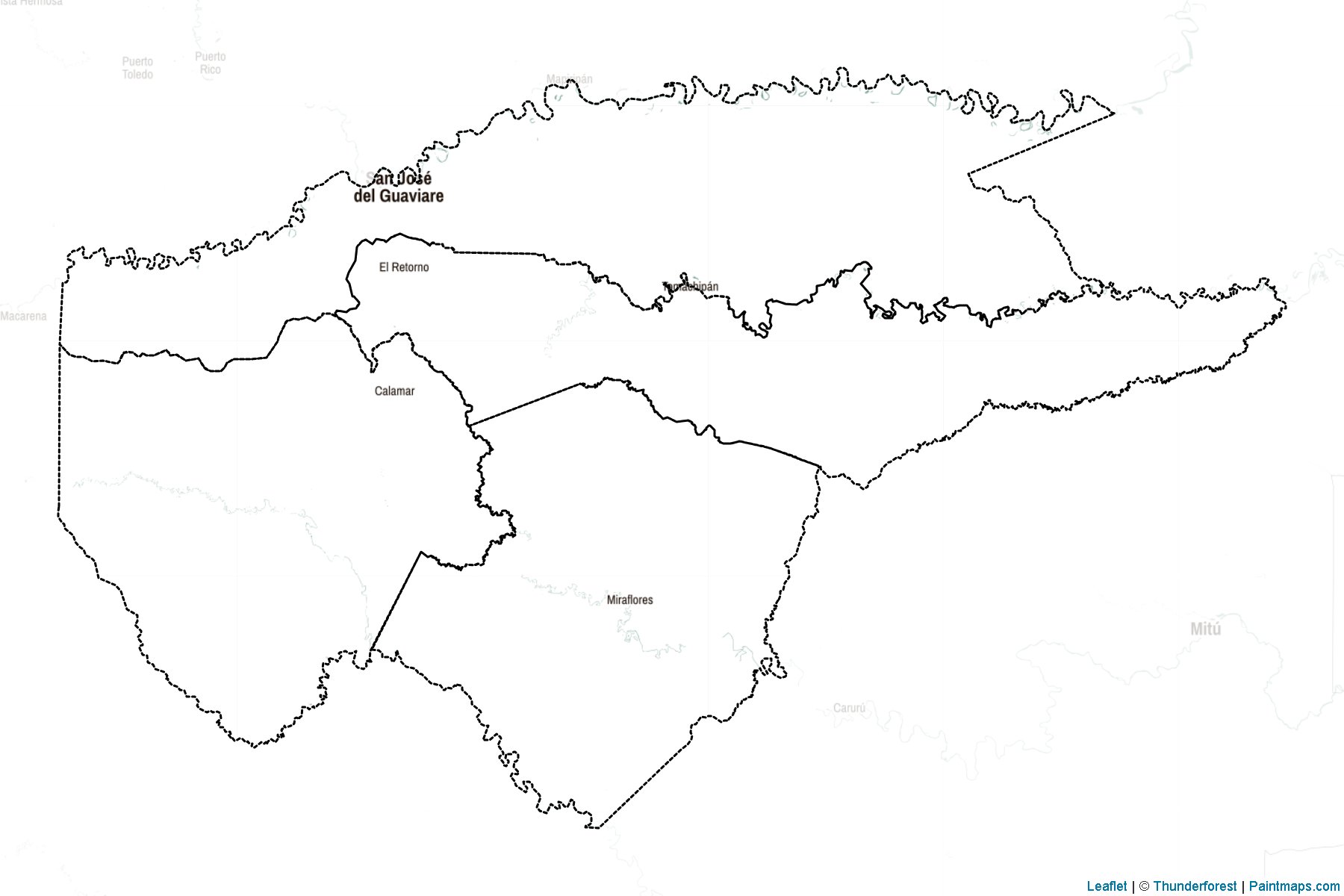 Guaviare (Colombia) Map Cropping Samples-2