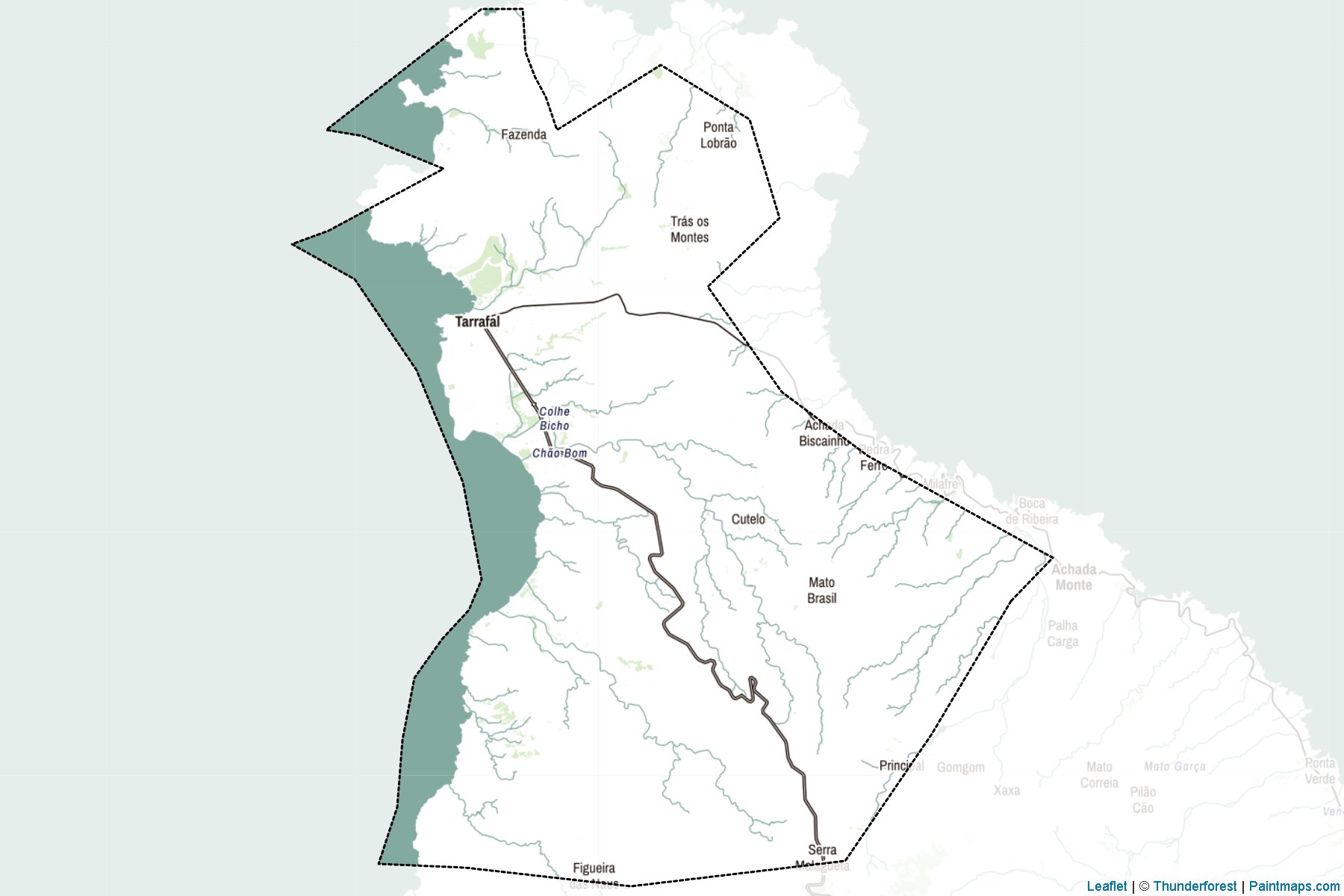 Muestras de recorte de mapas Tarrafal (Cabo Verde)-2