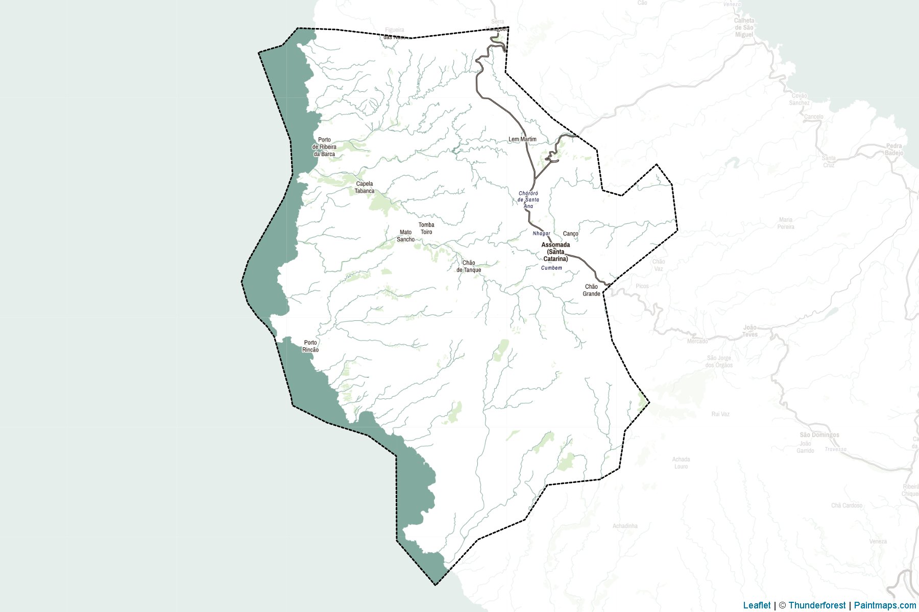 Muestras de recorte de mapas Santa Catarina (Cabo Verde)-2