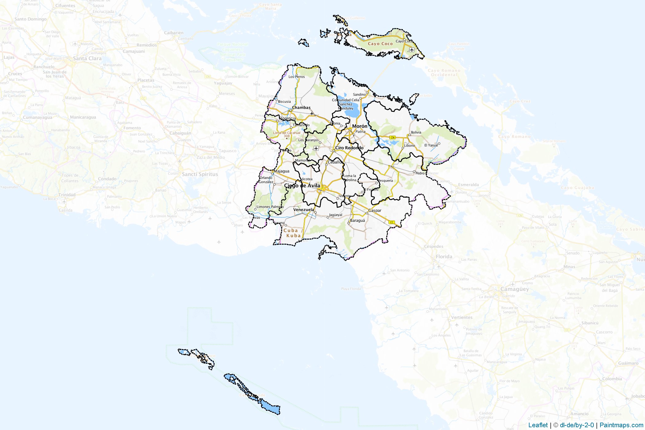 Muestras de recorte de mapas Ciego de Ávila (Cuba)-1