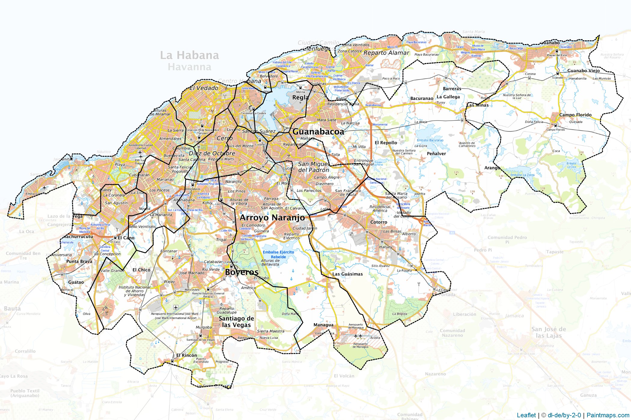 Ciudad De La Habana (Küba) Haritası Örnekleri-1